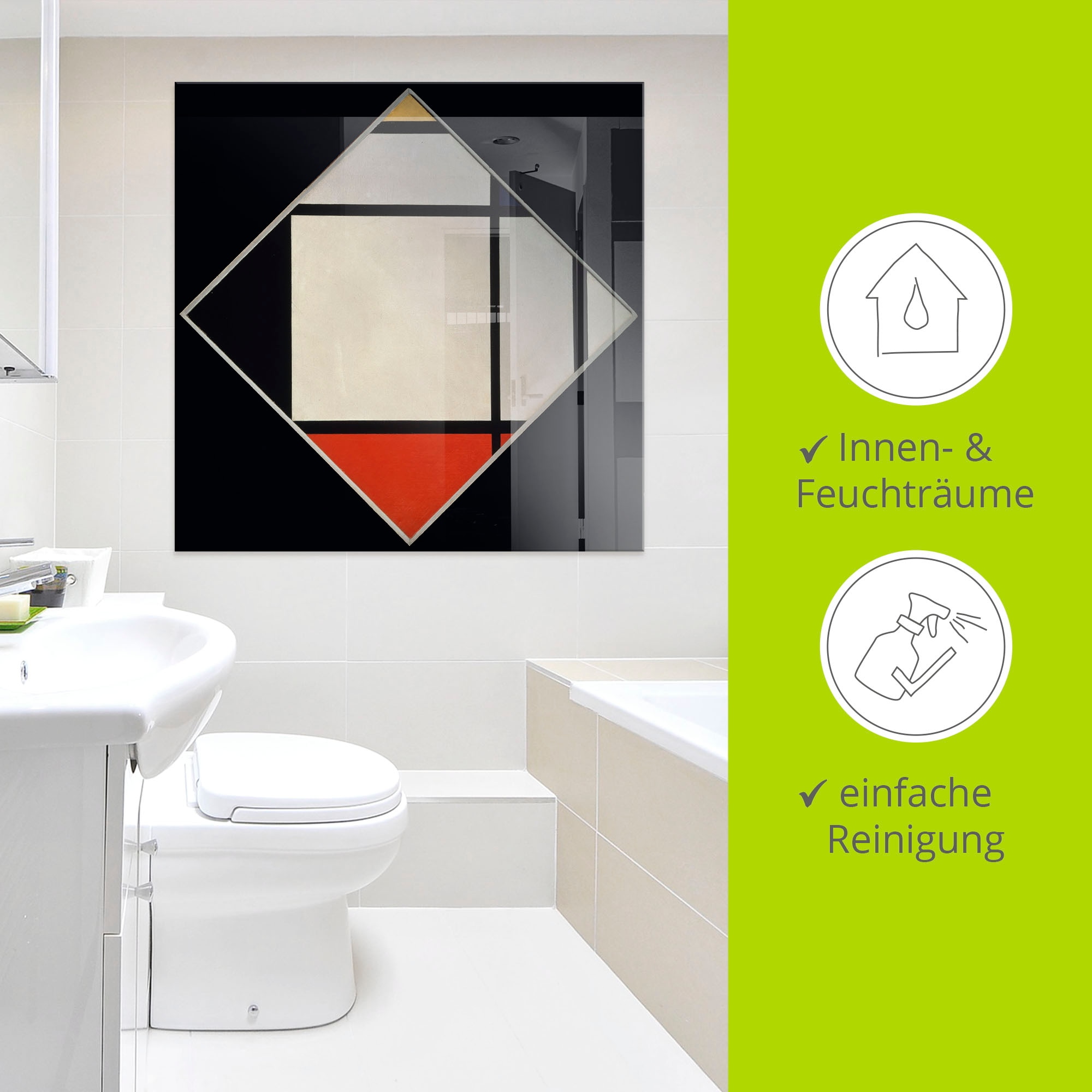 Artland Tableau en verre »Rhombus II.« 1 cuis tlg. in verschiedenen Grössen