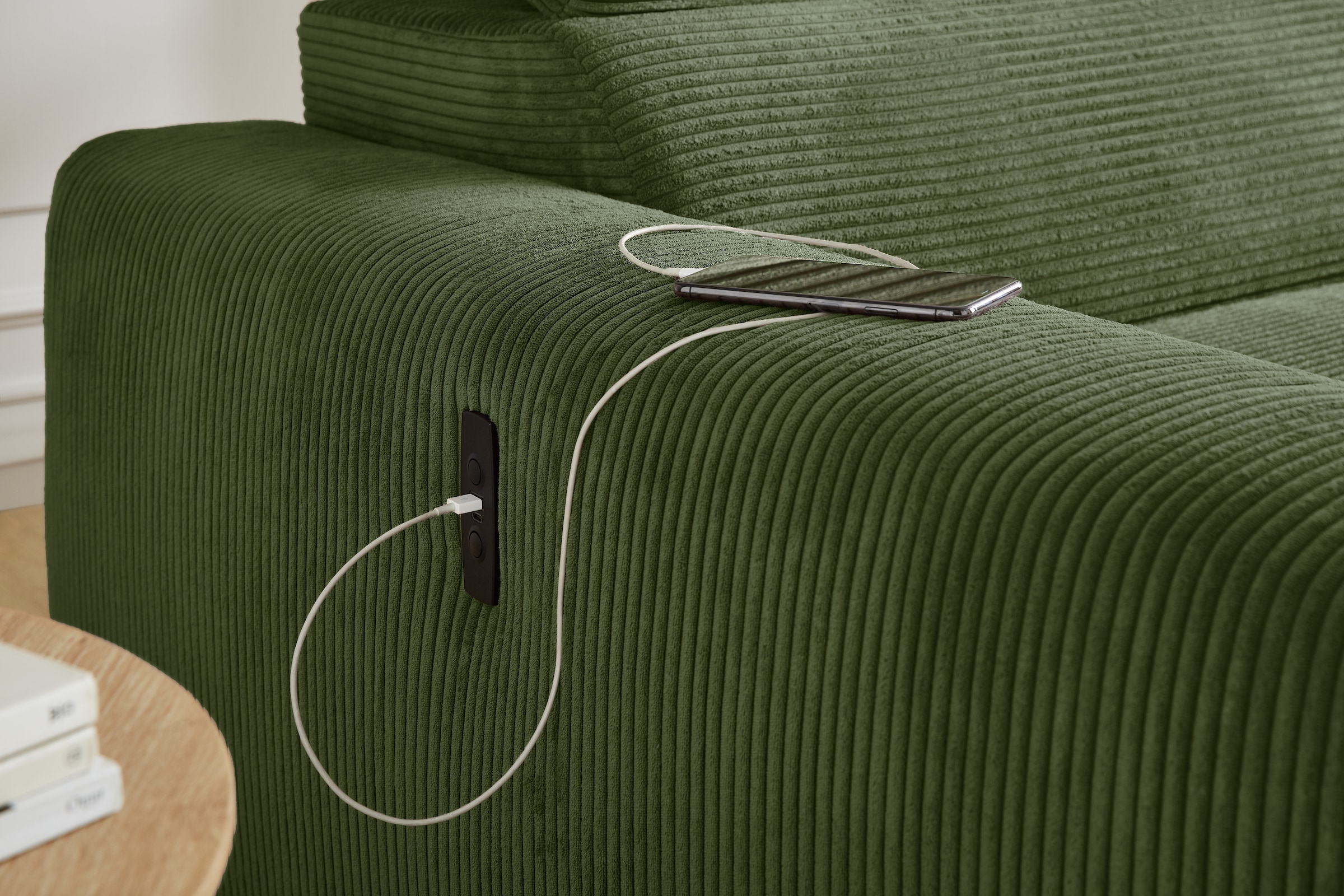 Jockenhöfer Gruppe Ecksofa »Slider L-Form, B: 277 cm Couch, 60cm elektrische Sitztiefenverstellung« 140kg Belastbarkeit, USB-Anschluss, Kopfteilverstellung & Zierkissen