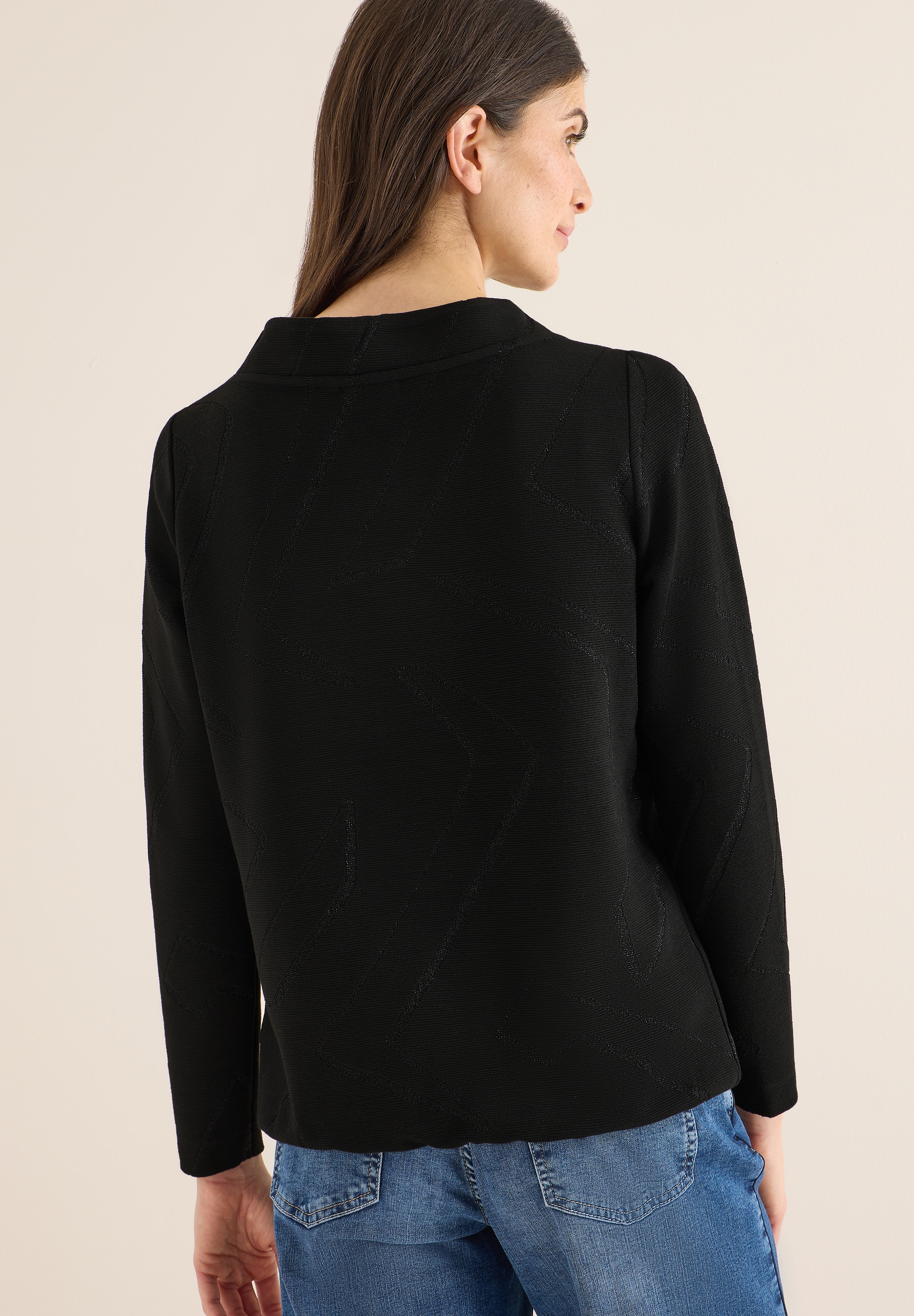 Cecil Pull à col montant im Glitzer-Look