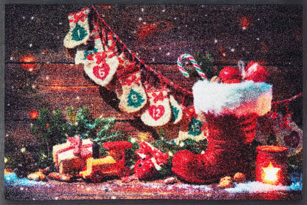 Image of Kleen-Tex Fussmatte »Advent Season«, rechteckig, 7 mm Höhe, Schmutzfangmatte, Motiv Weihnachten, In- und Outdoor geeignet, waschbar bei Ackermann Versand Schweiz