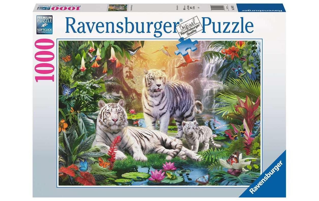 Puzzle »Familie der Weissen Tiger«