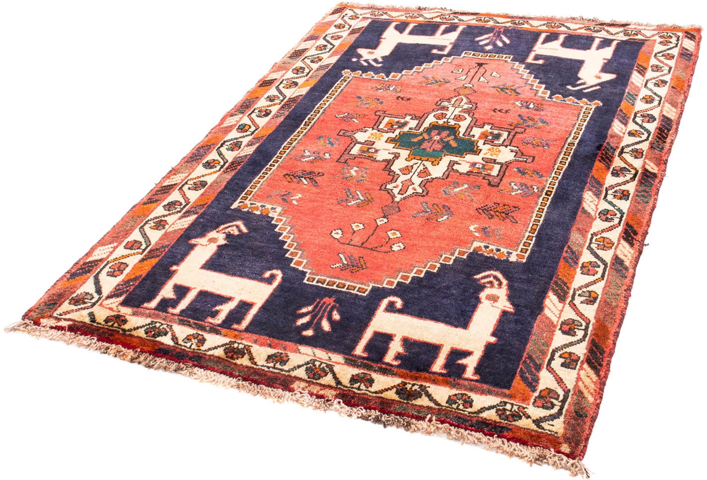 Image of morgenland Orientteppich »Perser - Nomadic - 165 x 120 cm - dunkelblau«, rechteckig, 10 mm Höhe, Wohnzimmer, Handgeknüpft, Einzelstück mit Zertifikat bei Ackermann Versand Schweiz