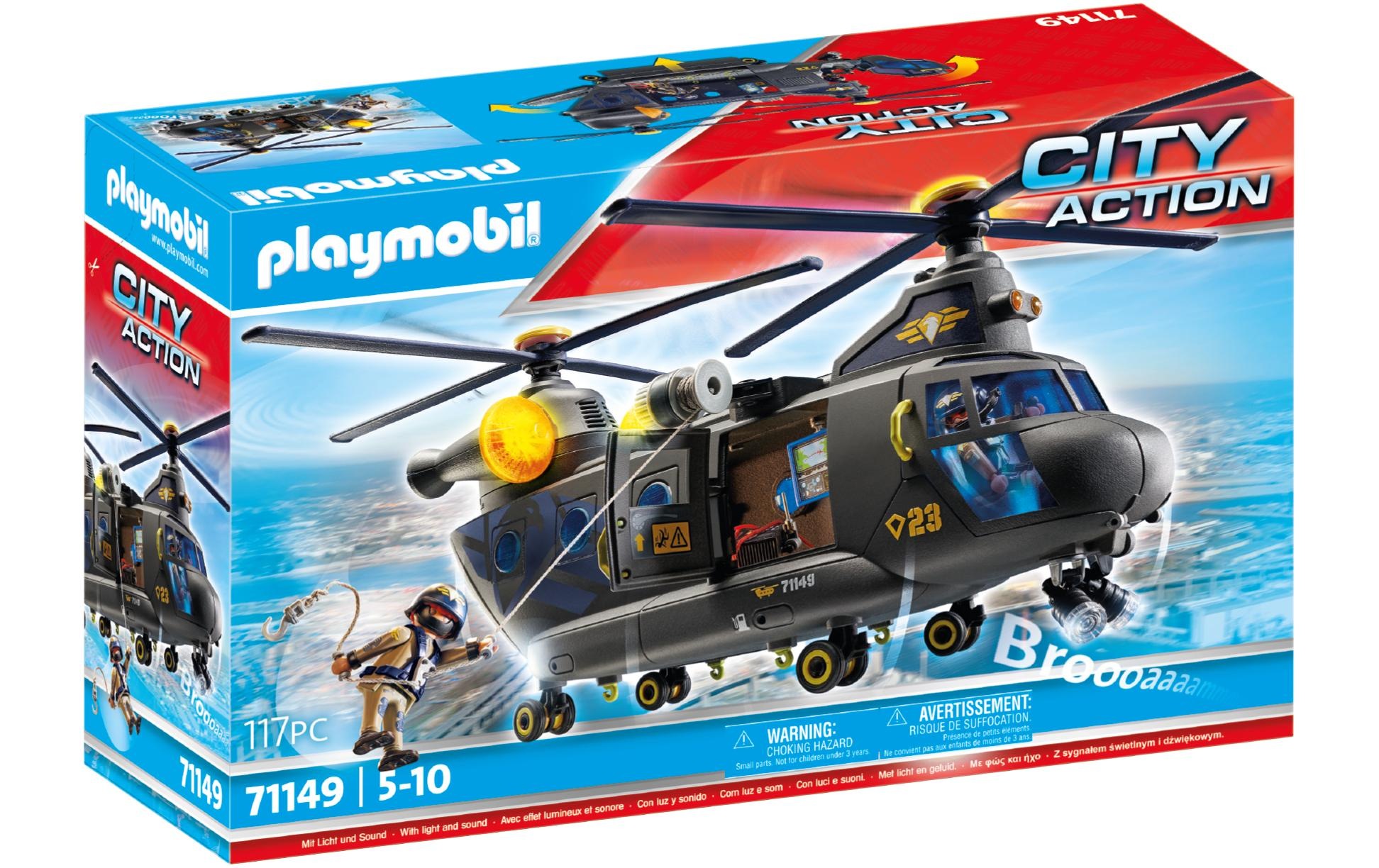 Image of Playmobil Spielbausteine "City Action SWAT-Rettungshelikopter 71149"