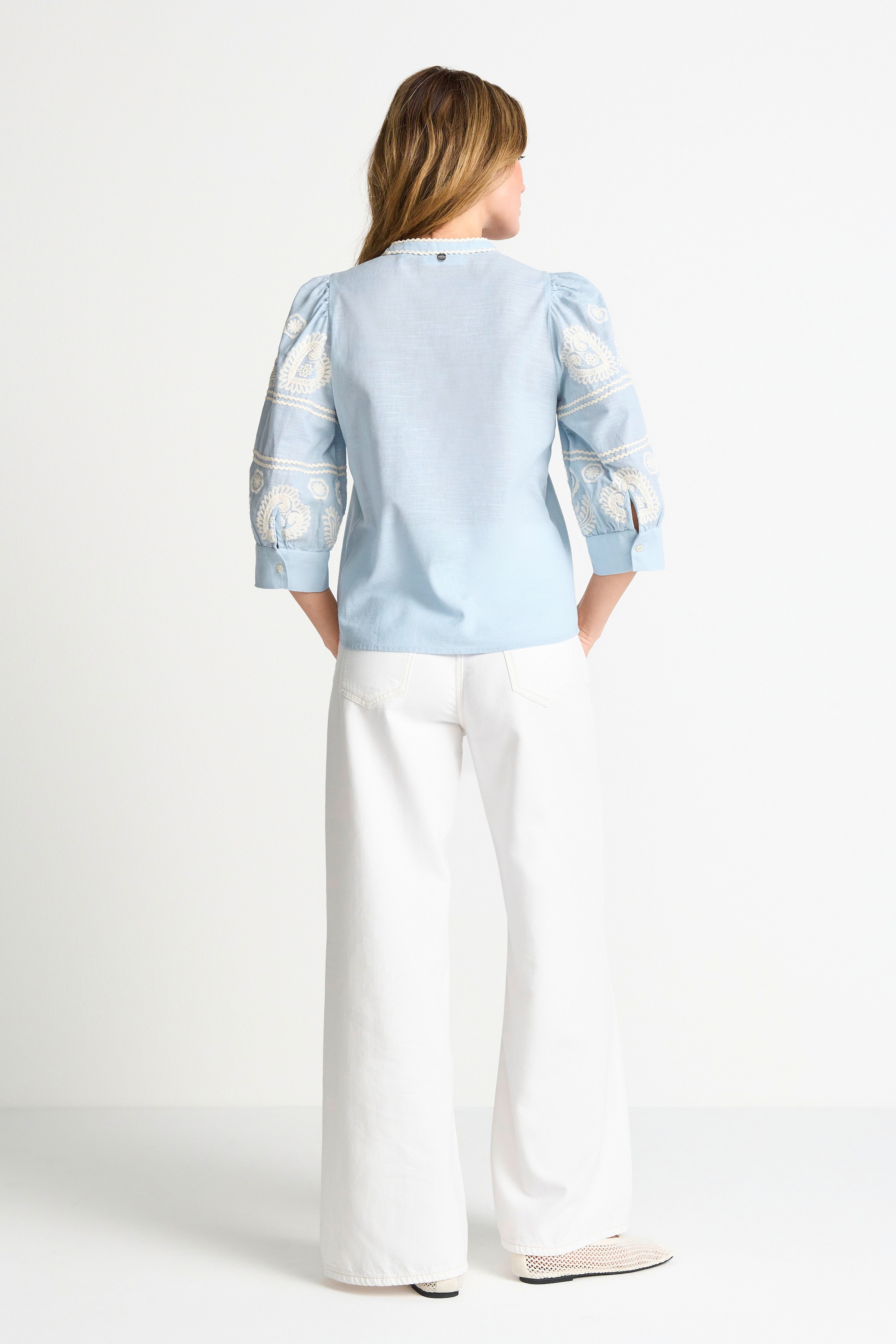 RICHROYAL Blouse classique Coupe régulière avec broderies