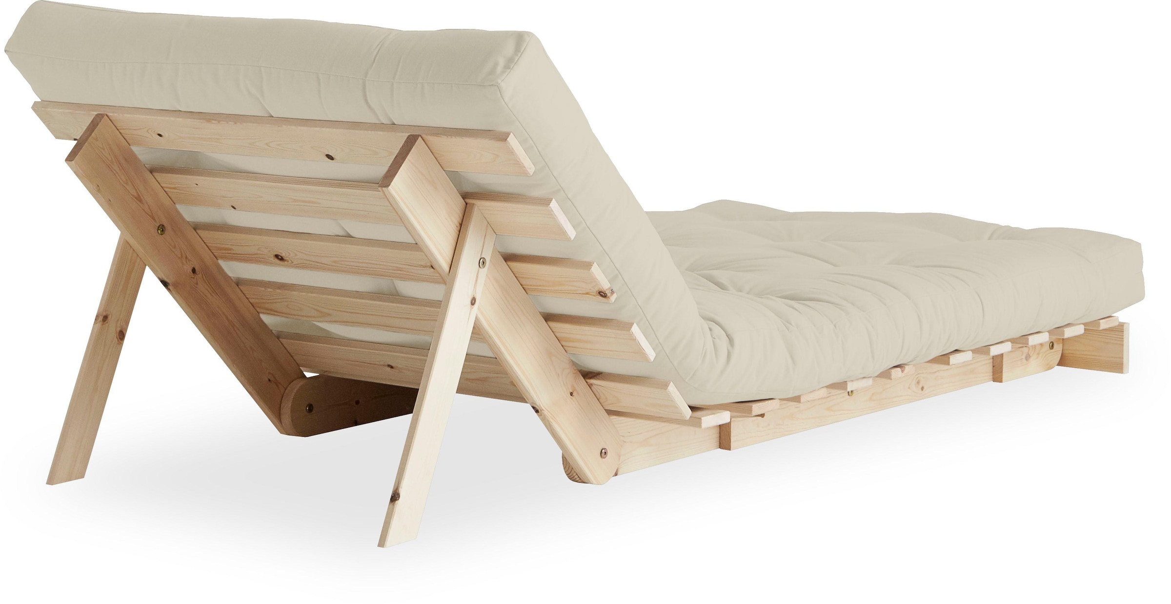 Karup Design Daybett »Daybett Roots Schlafsofa – Gästebett & Sofa aus FSC®-Kiefer«, Inkl. Futonmatratze, in mehreren Grössen & Farben erhältlich