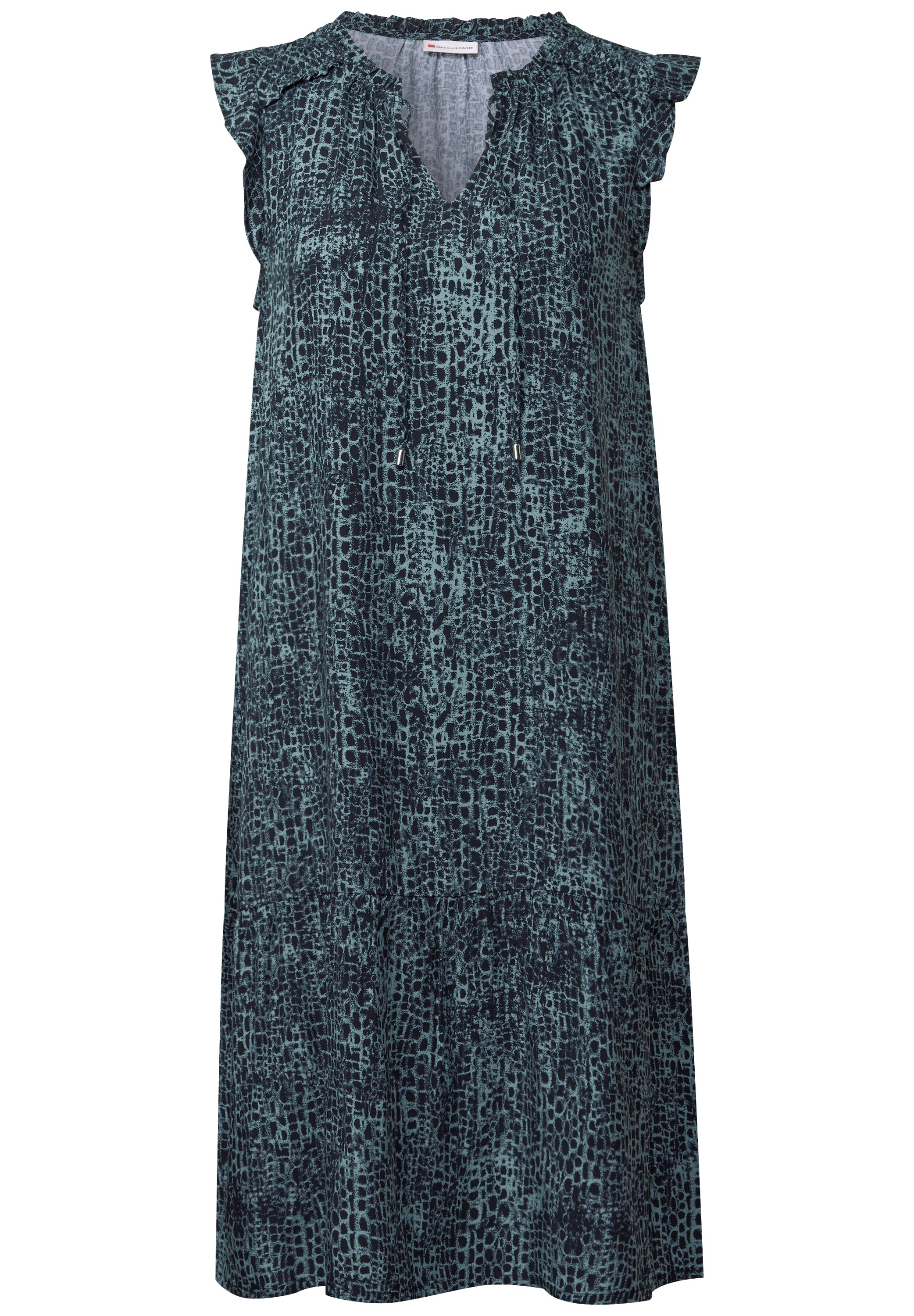 STREET ONE Minikleid, mit Volant-Details und grafischem Muster