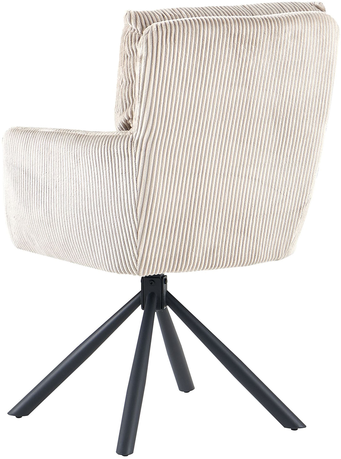 GOODproduct Esszimmerstuhl »Justin« (Set) 2 Stk.gemütlicher Sessel mit Taschenfederkern, 360 Grad drehbar, Grob - Cord