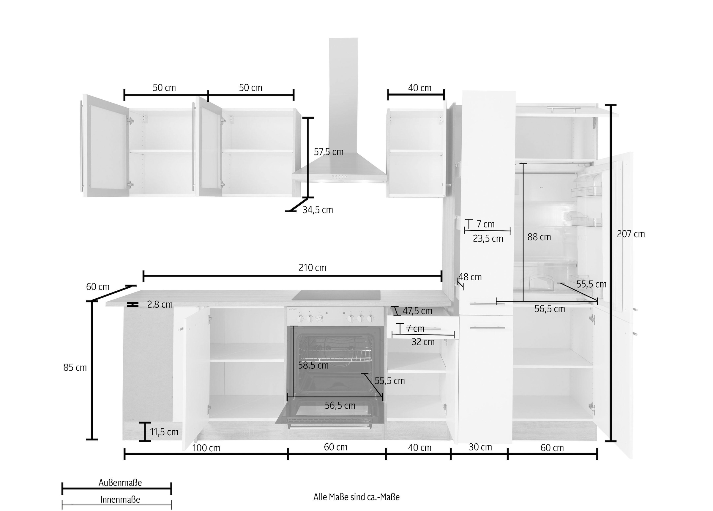 ♕ OPTIFIT Winkelküche »Kalmar«, ohne E-Geräte, Stellbreite 300 x 175 cm  versandkostenfrei auf