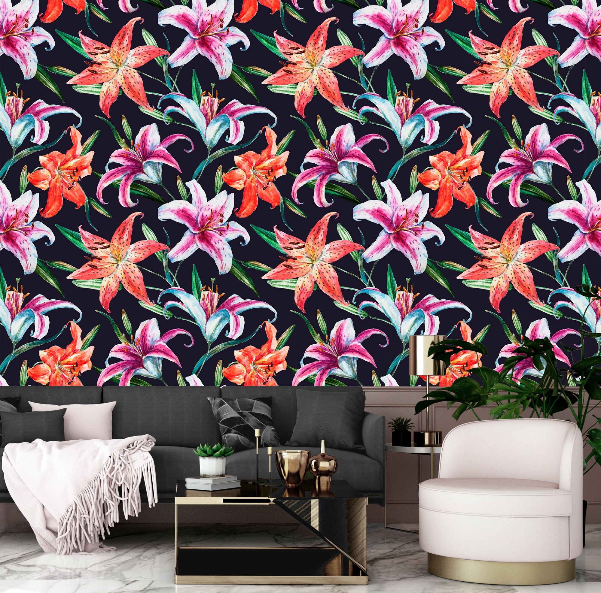 queence Papier peint vinyle »Julie« imprimé 90x250cm, selbstklebend, kinderleichte Anbringung, , Sticker