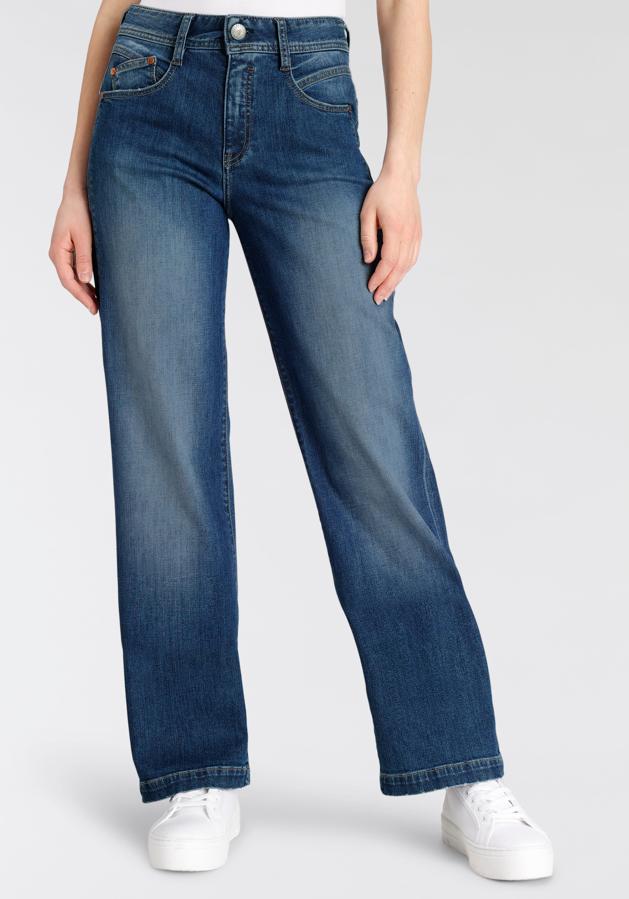 Herrlicher Weite Jeans »Gila Sailor Long Organic«, Waschung-Herrlicher 1