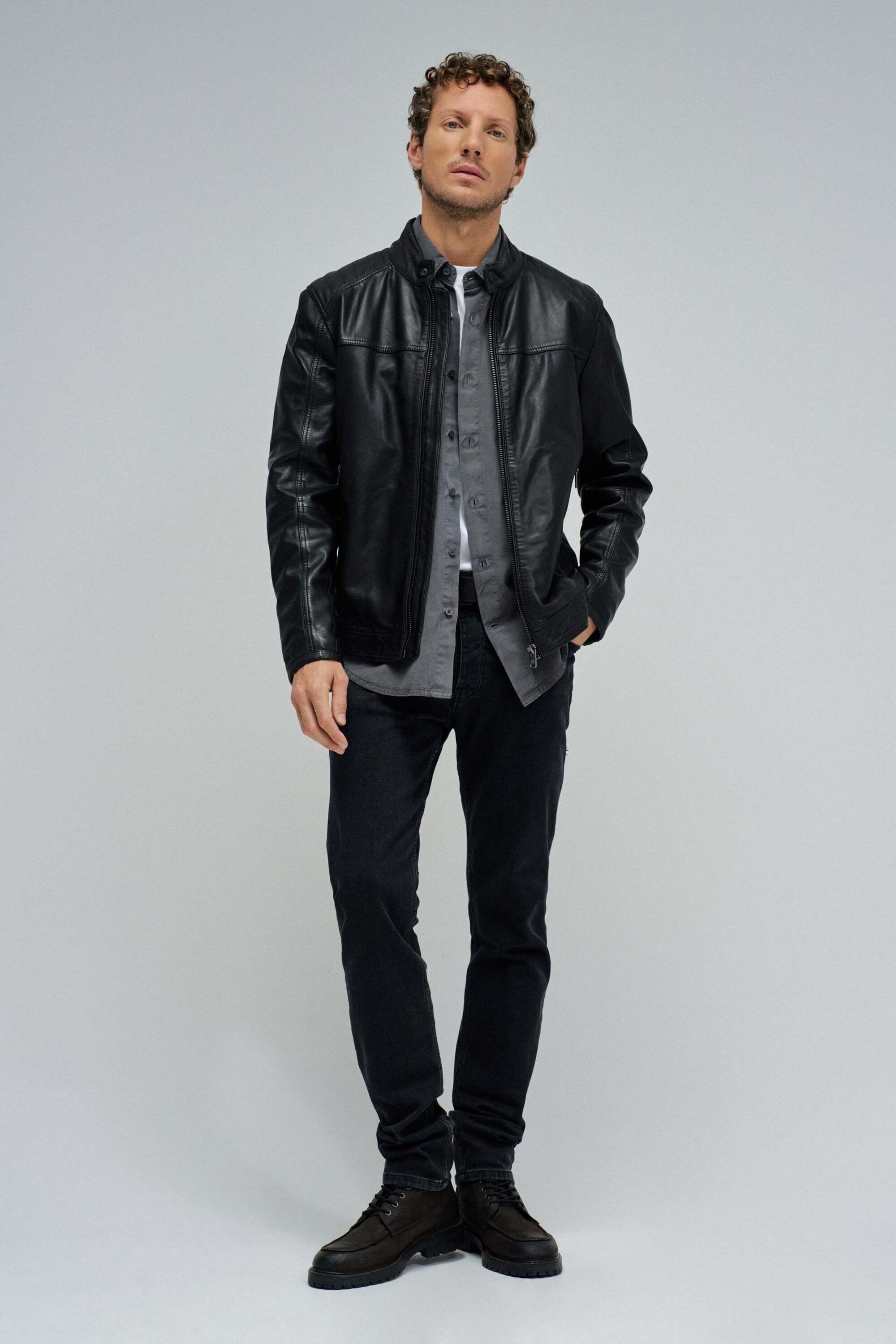 Salsa Veste en cuir »Salsa Jeans Lederjacke Biker«
