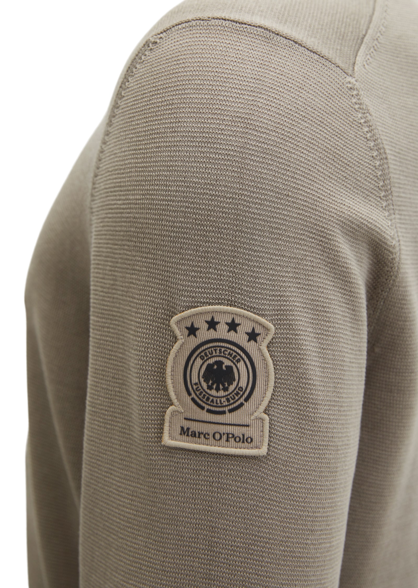 Marc O'Polo Rundhalspullover »DFB Travel Collection« aus reiner Bio-Baumwolle