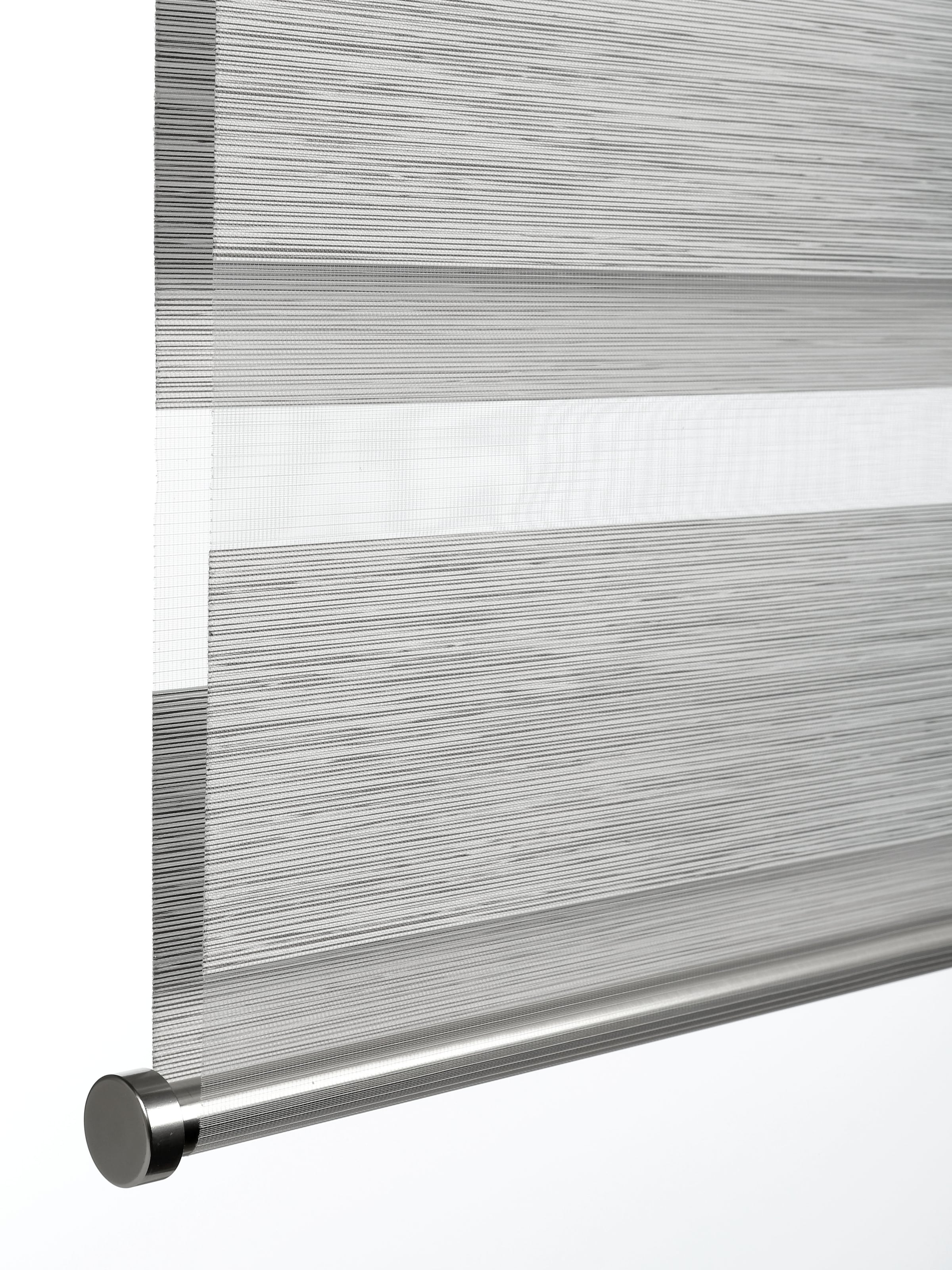 GARDINIA Doppelrollo »de luxe«, halbtransparent, Sichtschutz, mit Bohren/ohne Bohren, freihängend, hochwertiges Gesamtkonzept mit silbernen Metallkomponenten