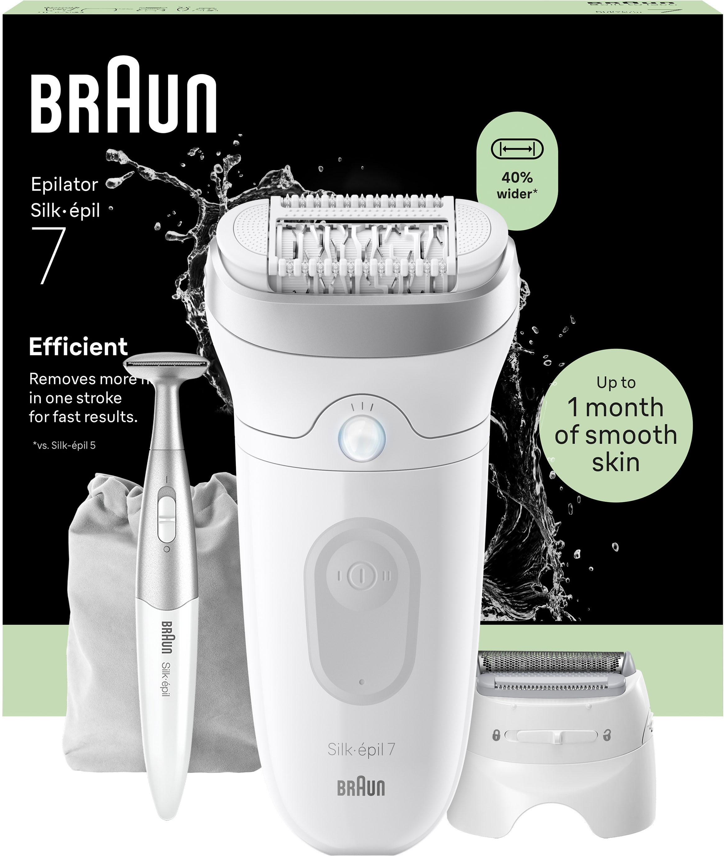 Image of Braun Epilierer "Silk-épil 7 SE7-241" Rasier- & Trimmeraufsatz, Wet&Dry