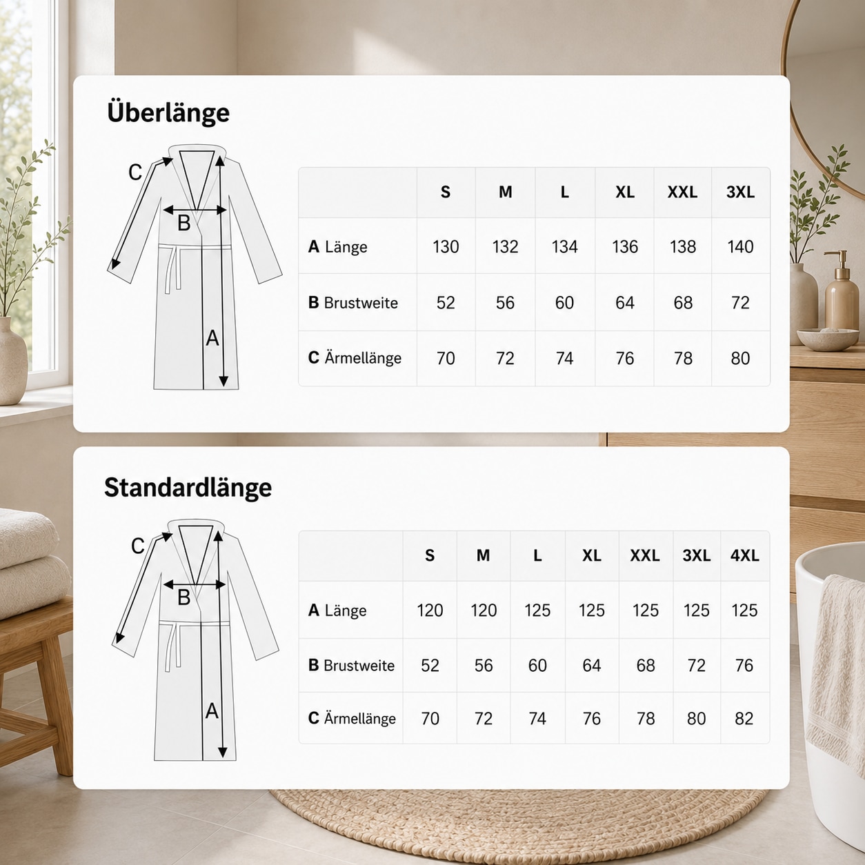 GOODproduct Peignoir de bain unisexe »Regona, Hotelbademantel, Morgenmantel, Standardlänge & Überlänge« 1 cuis Pour dames et hommes, avec poches, moelleux, doux, velours, sauna & spa