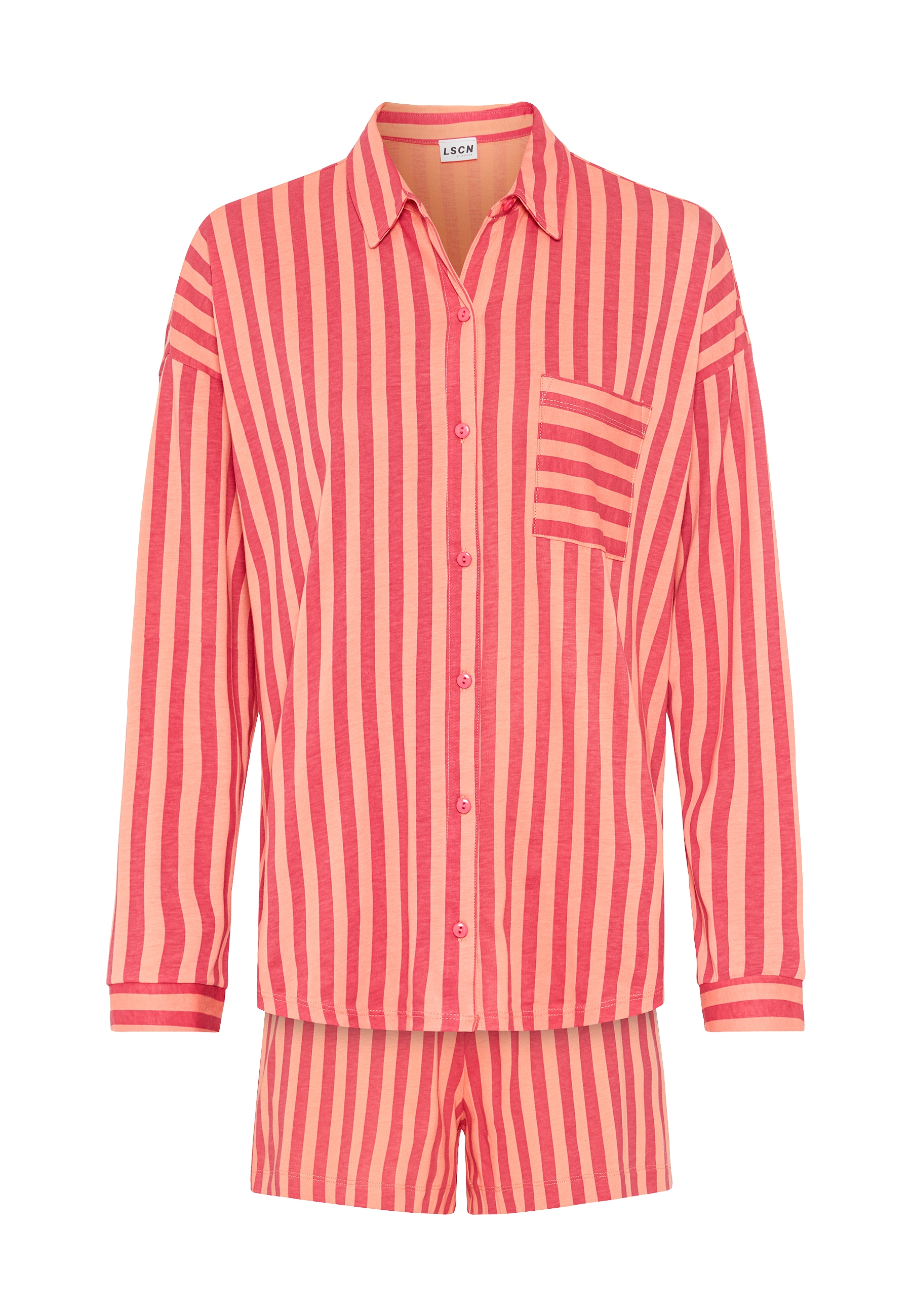 LSCN by LASCANA Shorty 2 tlg. mit Streifendruck