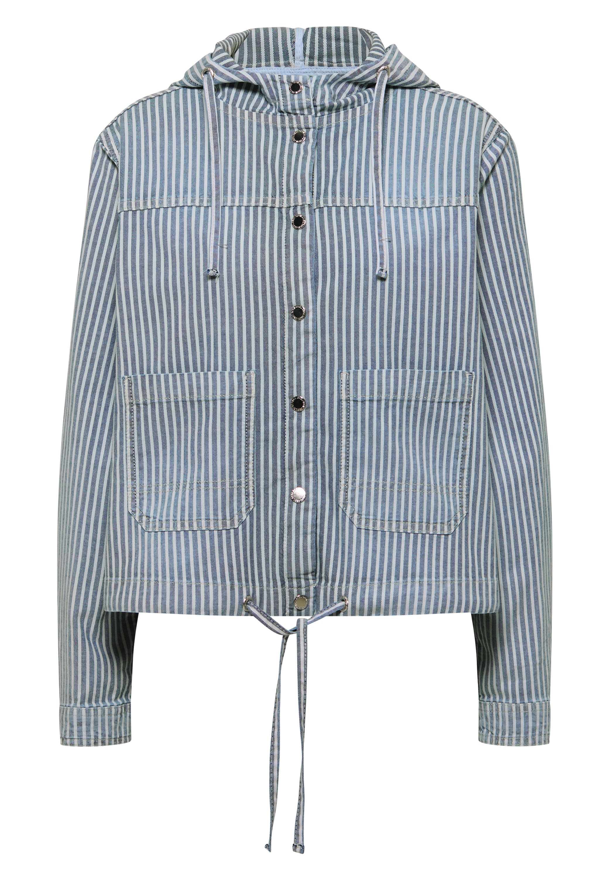 Cecil Hemdjacke mit Kapuze Overshirt mit Kapuze und Streifen