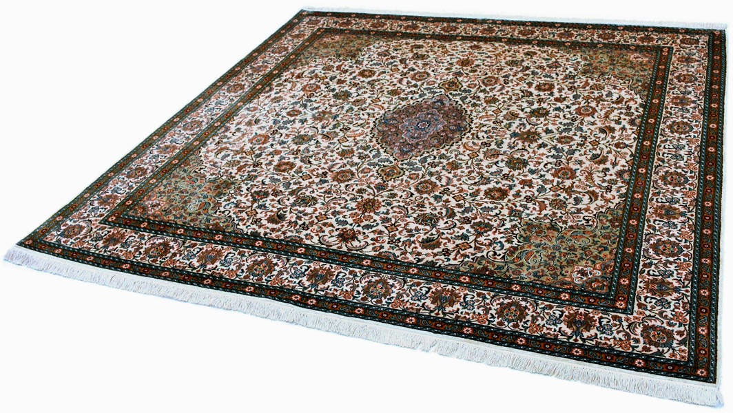Image of Kayoom Seidenteppich »Kashan 44«, rechteckig, 10 mm Höhe, Einzelstück mit Zertifikat, Wohnzimmer bei Ackermann Versand Schweiz