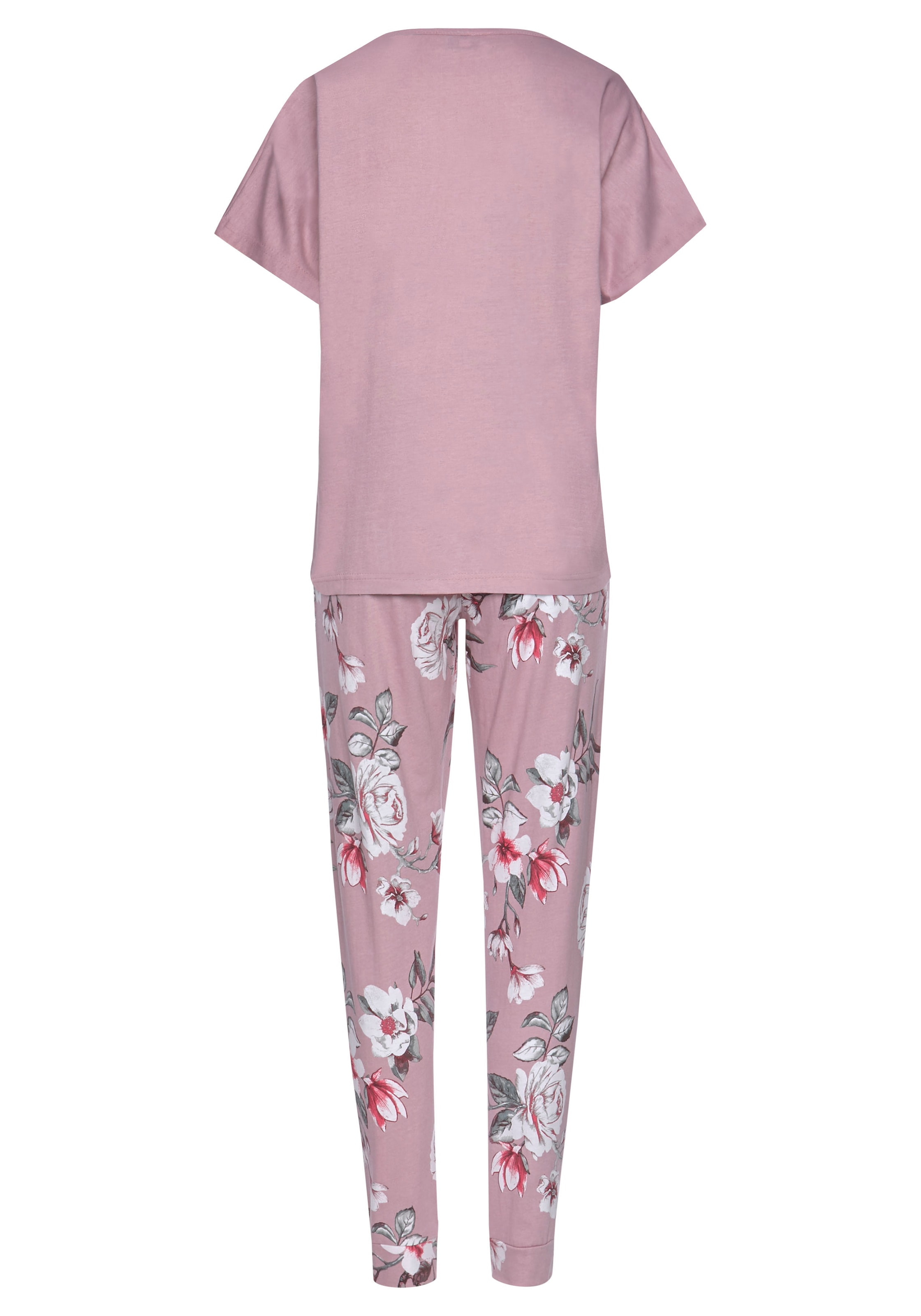 Vivance Dreams Pyjama, (4 tlg., 2 Stück), mit Blumendruck