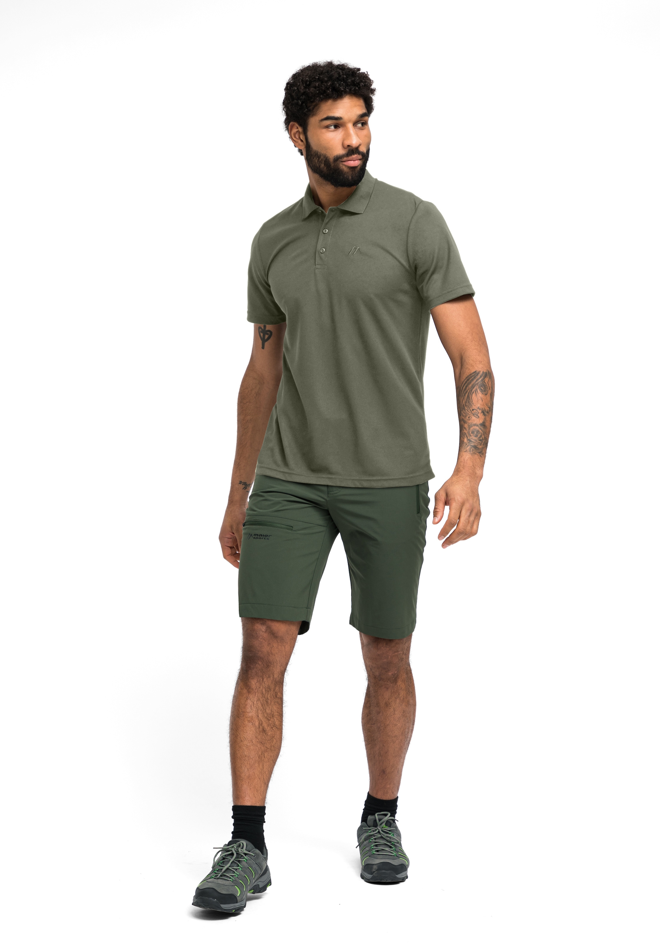 Maier Sports Polo »Ulrich« Herren Polo kurzarm, leichtes Shirt, Funktionsshirt mit Kragen Reg Fit