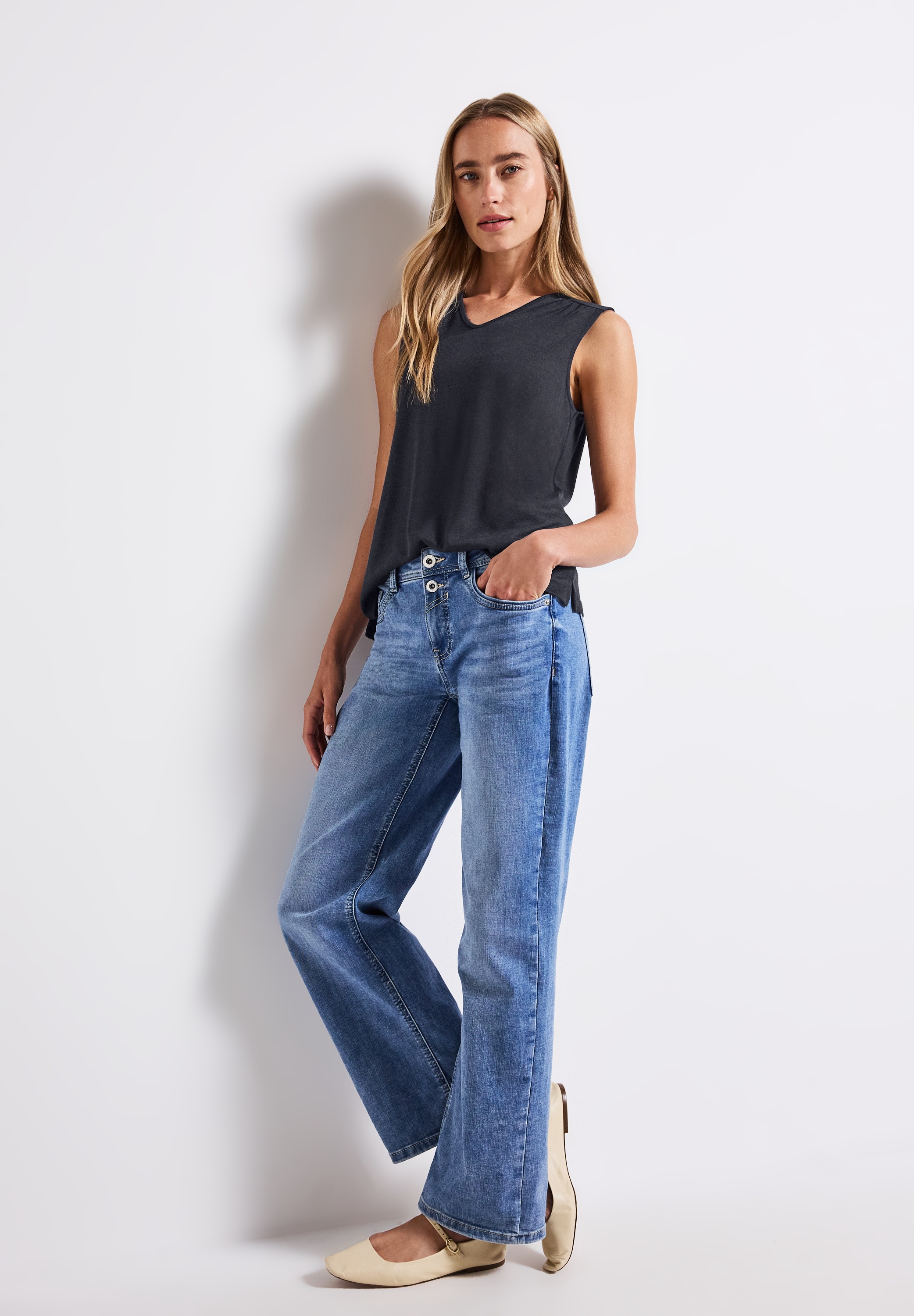 STREET ONE Shirttop, mit Spitze