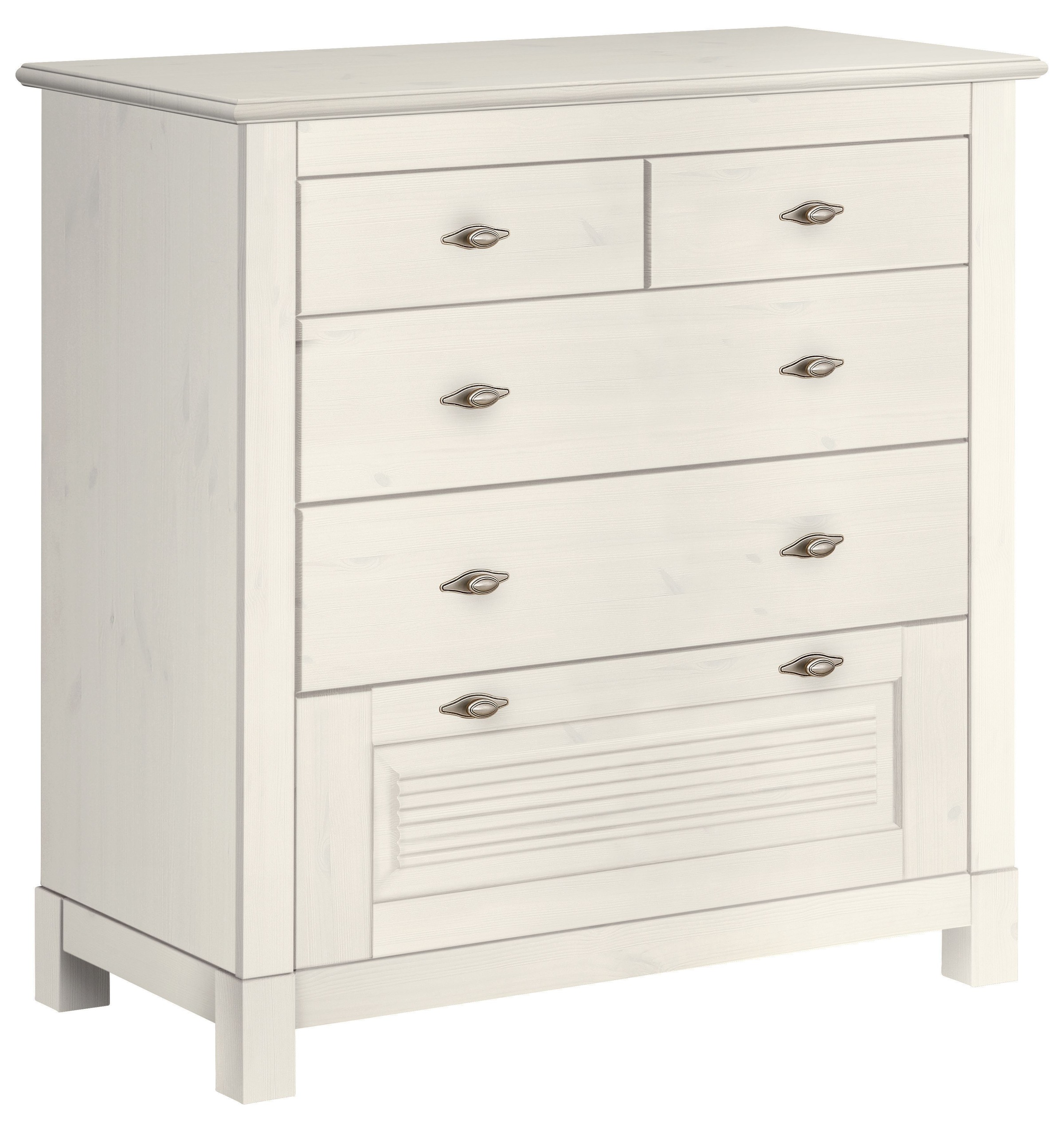 Image of GOODproduct Schubkastenkommode "Rauna" aus massiver Kiefer mit 5 Schubladen, Breite 96 cm