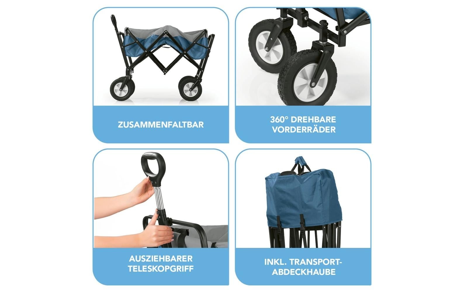 EASYmaxx Chariot à bras »100 x 50 x 61 cm« EASYmaxx 12252 Gartenwagen