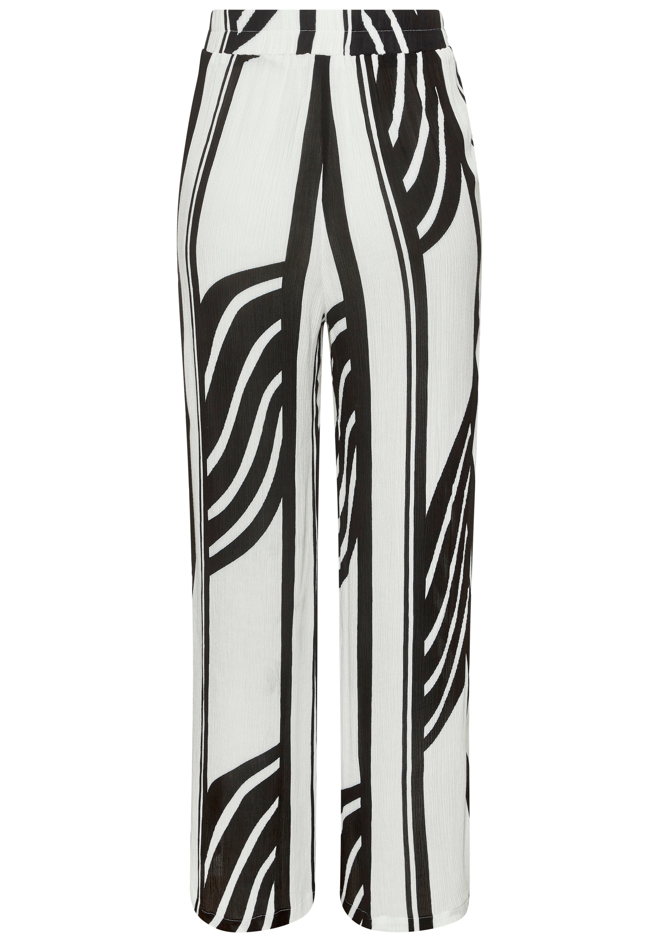 s.Oliver Pantalon palazzo  aus Viskose-Crepe, luftige Sommerhose, Schlupfhose casual