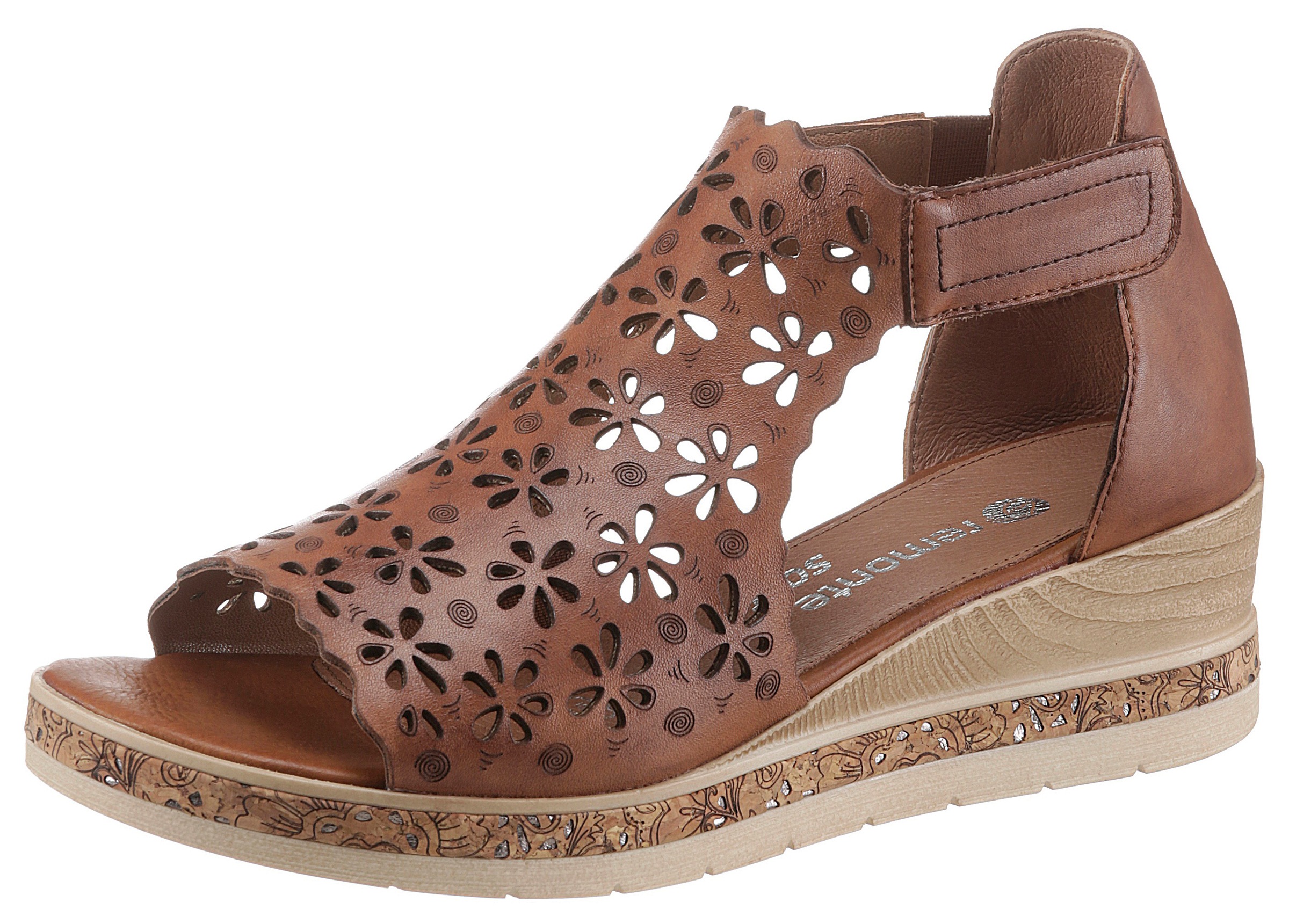 Image of Remonte Keilsandalette, mit floralem Laser-Muster bei Ackermann Versand Schweiz