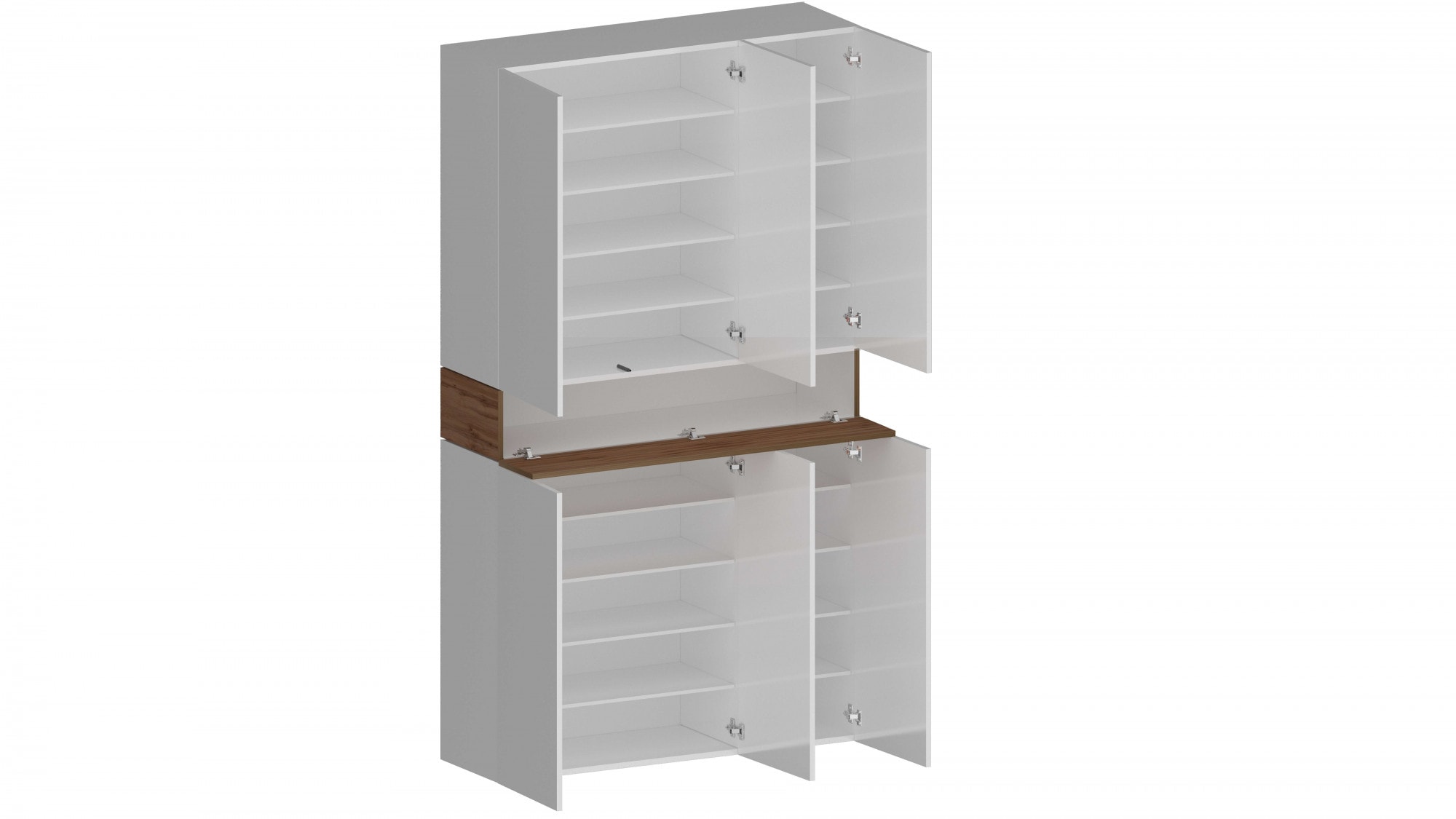 Home affaire Armoire à chaussures »Savona« hauteur 200cm, 12 étagères, 21 compartiments