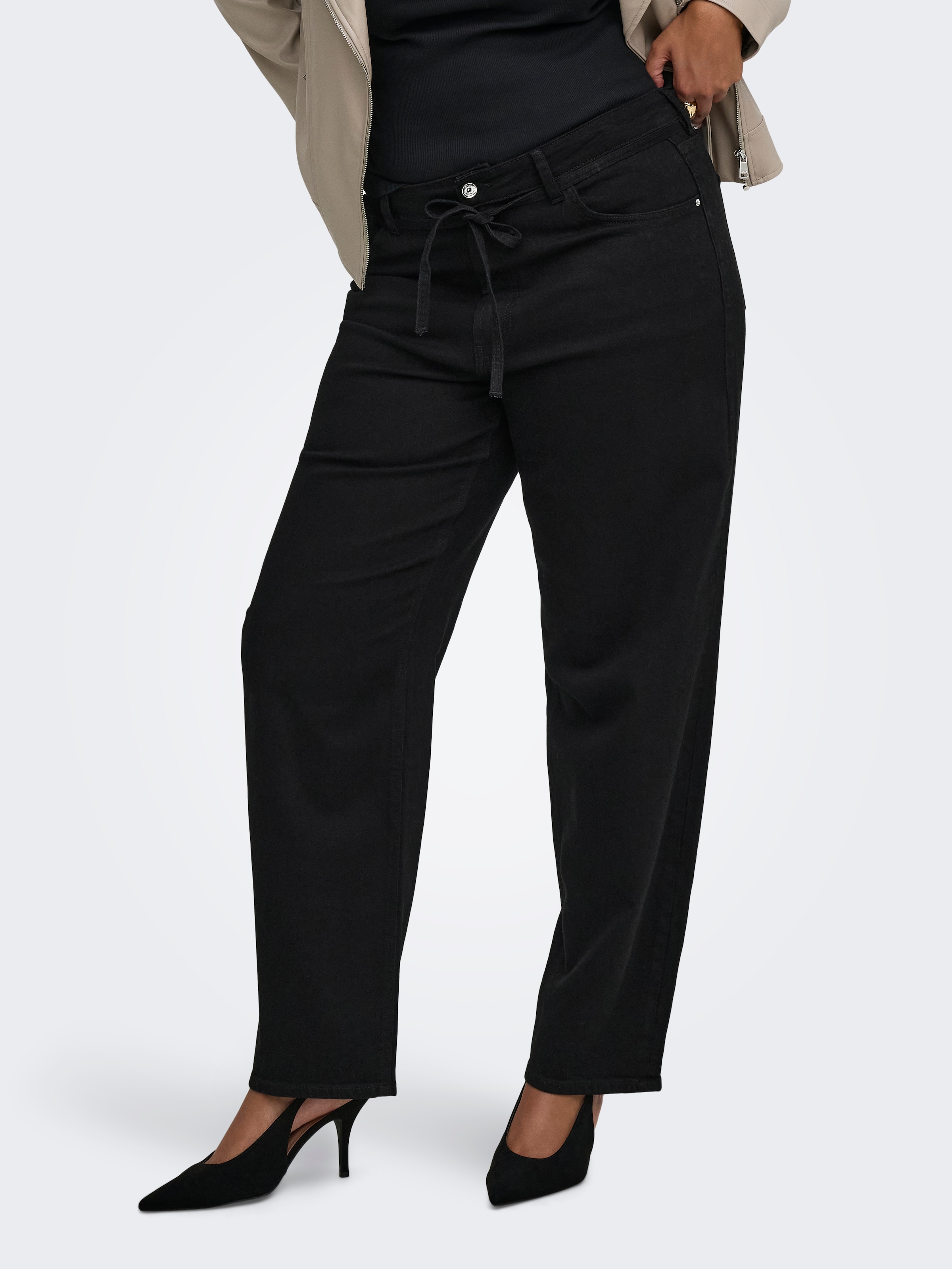 Image of ONLY CARMAKOMA Straight-Jeans "CARGIANNA MW STRAIGHT AZ756 DNM NOOS" Baumwollmischung, Regular Waist