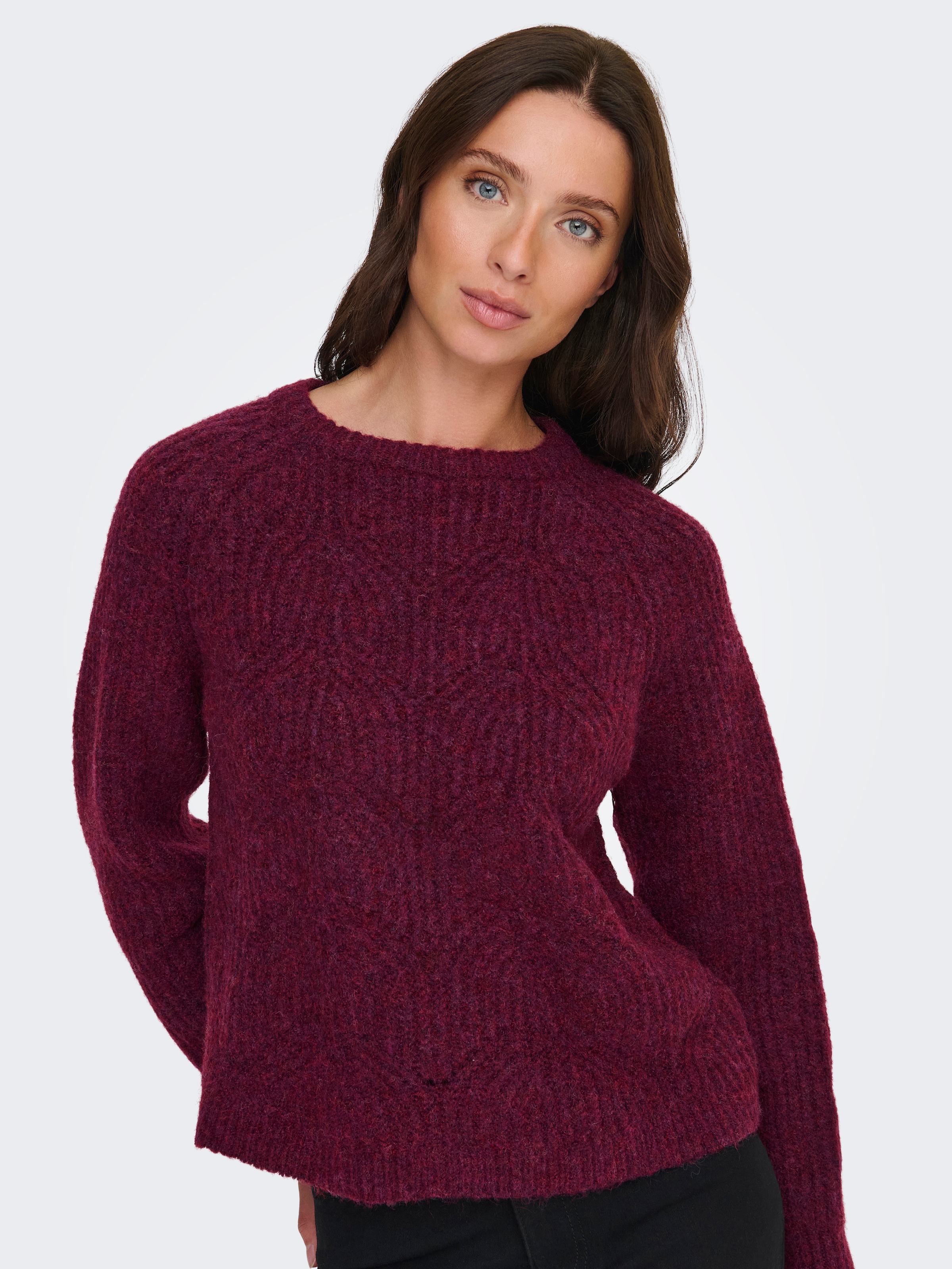 ONLY Strickpullover »ONLGILA LIFE LS STRUCTURE O-NECK BF KNT«