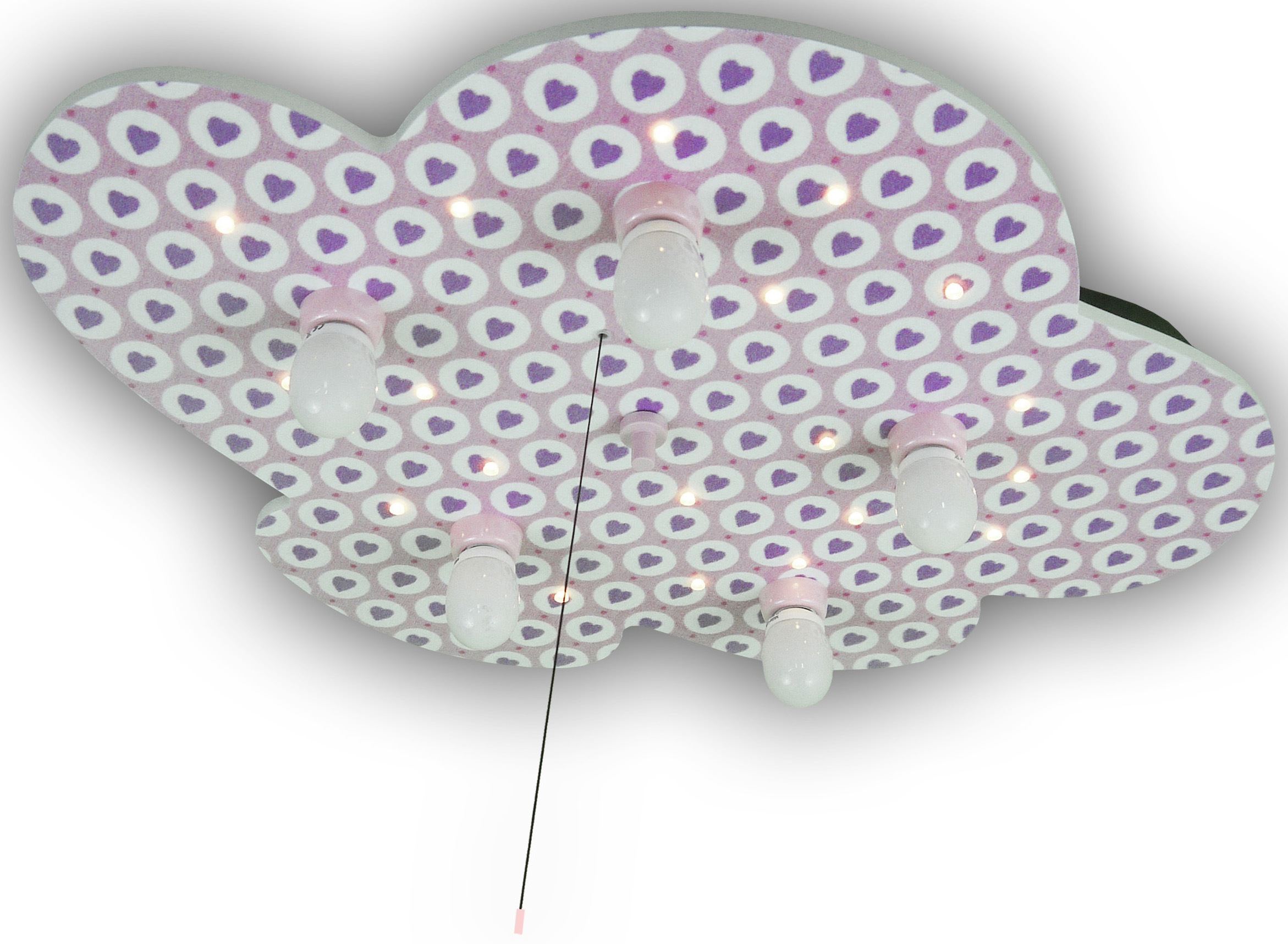 Image of niermann Deckenleuchte »Wolke Herzen«, E14, 1 St., Deckenleuchte Wolke Herzen rosa/pink bei Ackermann Versand Schweiz