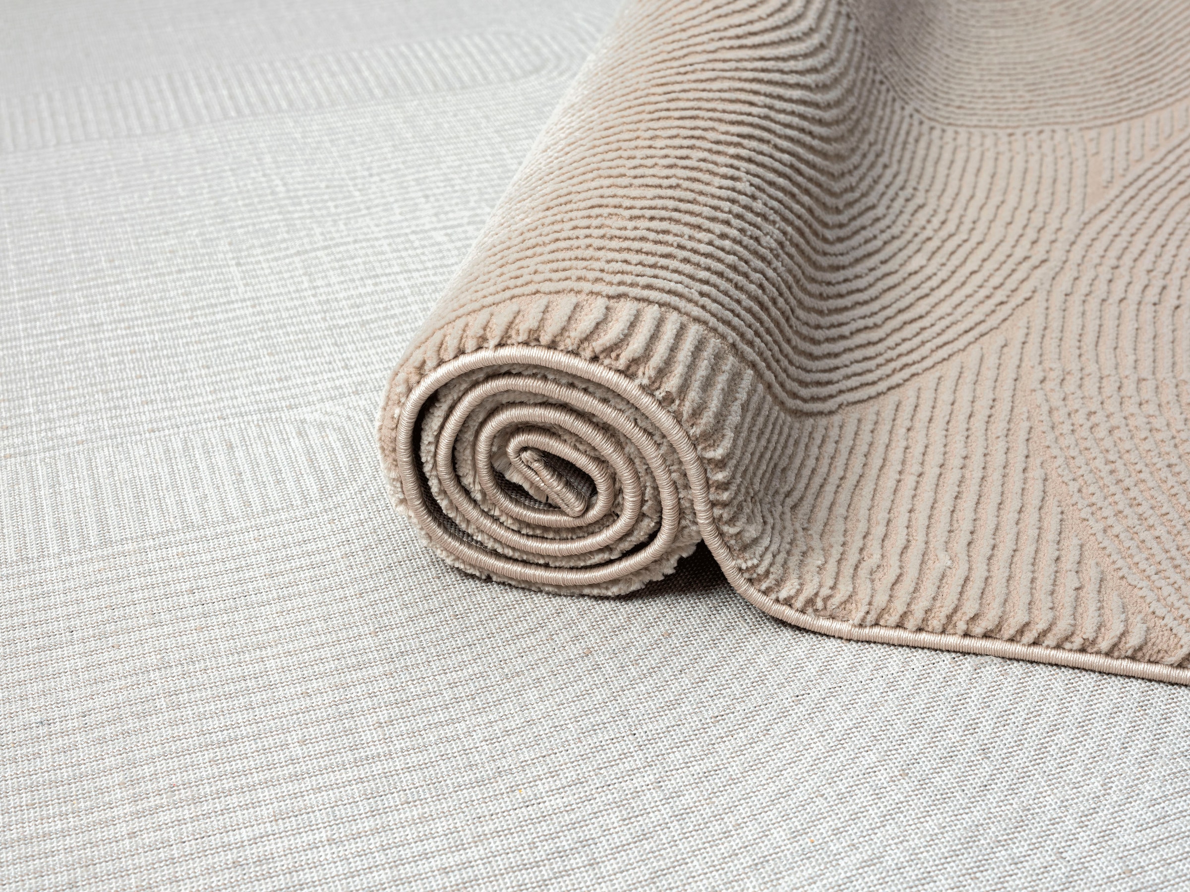 merinos Teppich »Sign 1904«, rechteckig, 12 mm Höhe, Hoch Tief Struktur, Geometrisch, 100% recyceltem Polyester, Wohnzimmer