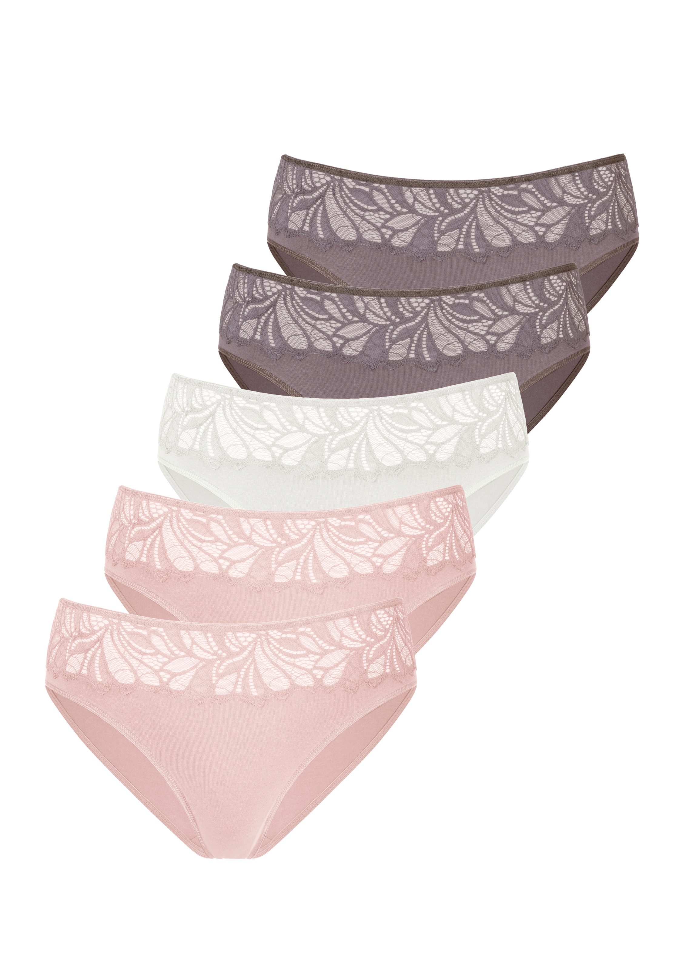 Image of Vivance Jazz-Pants Slips, (Packung, 5 St., 5er-Pack), mit floraler Spitze vorn bei Ackermann Versand Schweiz