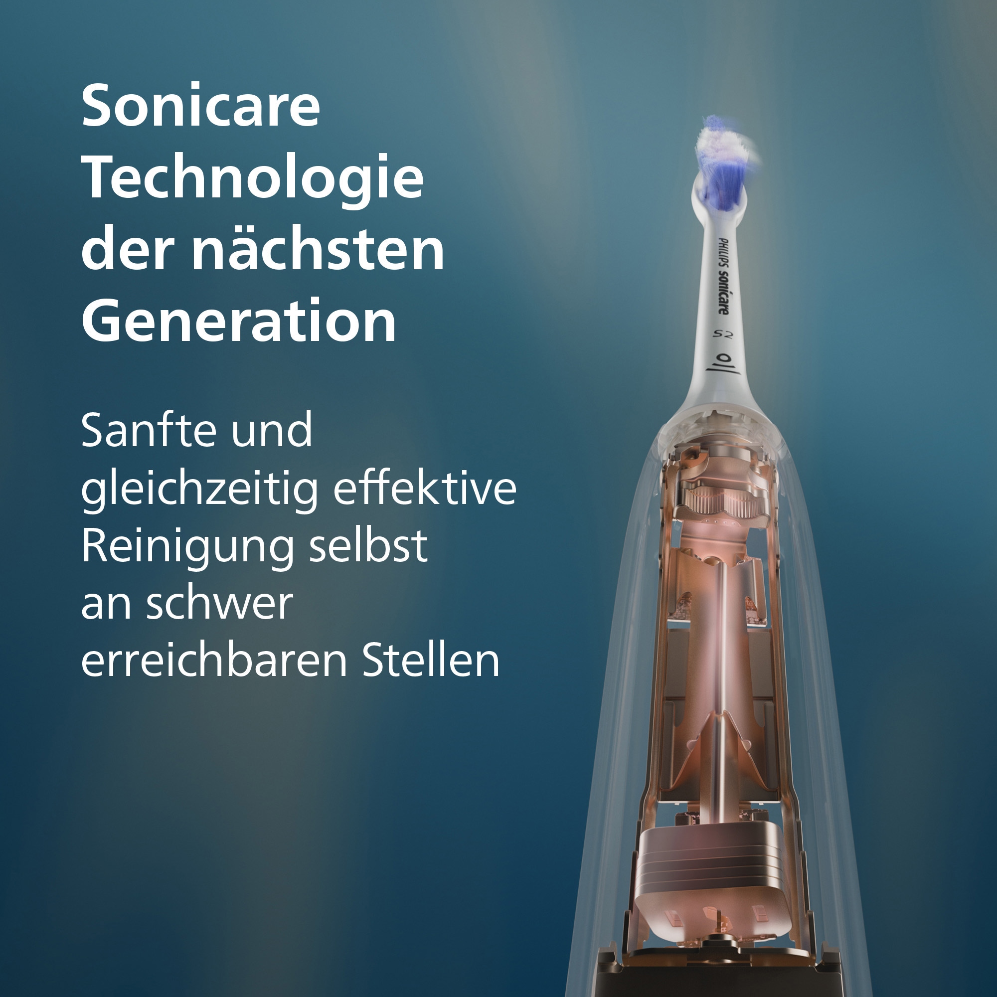 Philips Sonicare Elektrische Zahnbürste »Series 6500 HX7410/02« 2 Stk. Aufsteckbürsten mit Andruckkontrolle, 3 Intensitätsstufen, inkl. Ladegerät, Reiseetui