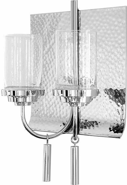 Image of Fink Wandkerzenhalter »TALON, silberfarben«, (1 St.), Kerzen-Wandleuchter, Kerzenhalter, Kerzenleuchter hängend, Wanddeko, handgefertigt, aus Metall, inkl. Glaszylinder, dekorativ im Esszimmer & Wohnzimmer bei Ackermann Versand Schweiz