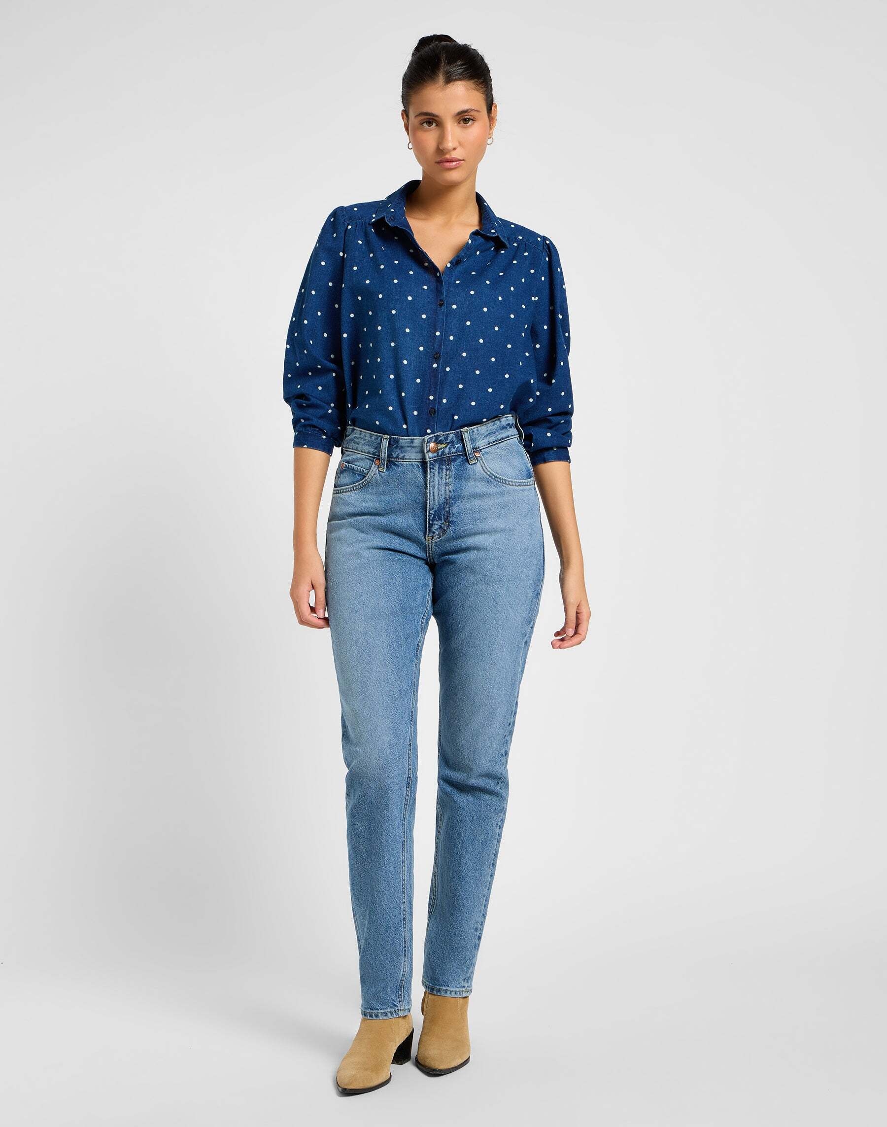 Lee® Jeansbluse »LEE Jeanshemd Shirred Blouse«