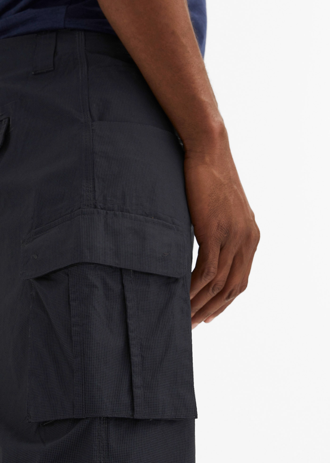 bonprix Cargobermudas  aus Baumwolle, Relaxed Fit, mit Minimalmuster, im Casual Stil