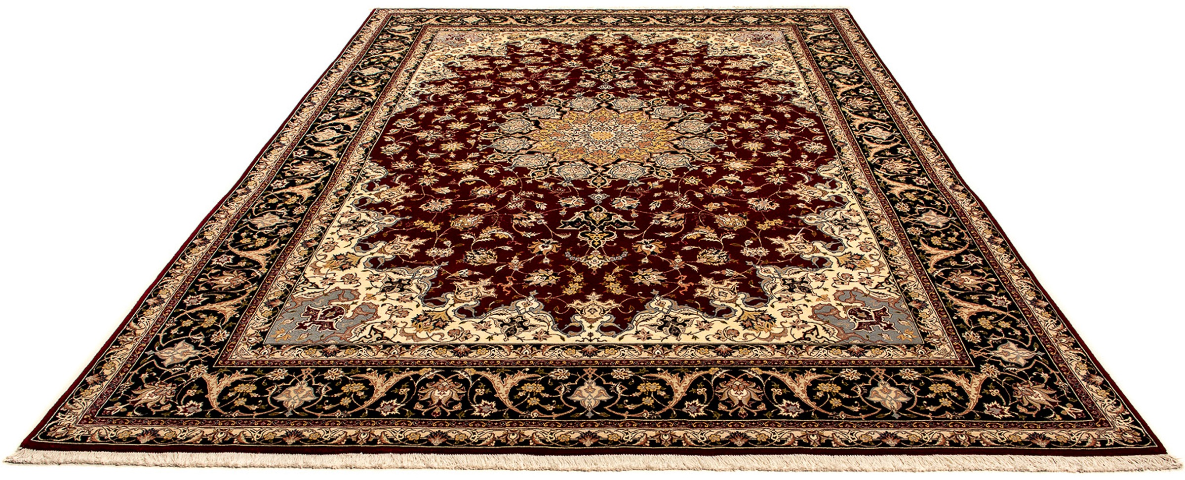 Image of morgenland Orientteppich »Perser - Täbriz - Royal - 352 x 249 cm - dunkelrot«, rechteckig, 7 mm Höhe, Wohnzimmer, Handgeknüpft, Einzelstück mit Zertifikat bei Ackermann Versand Schweiz