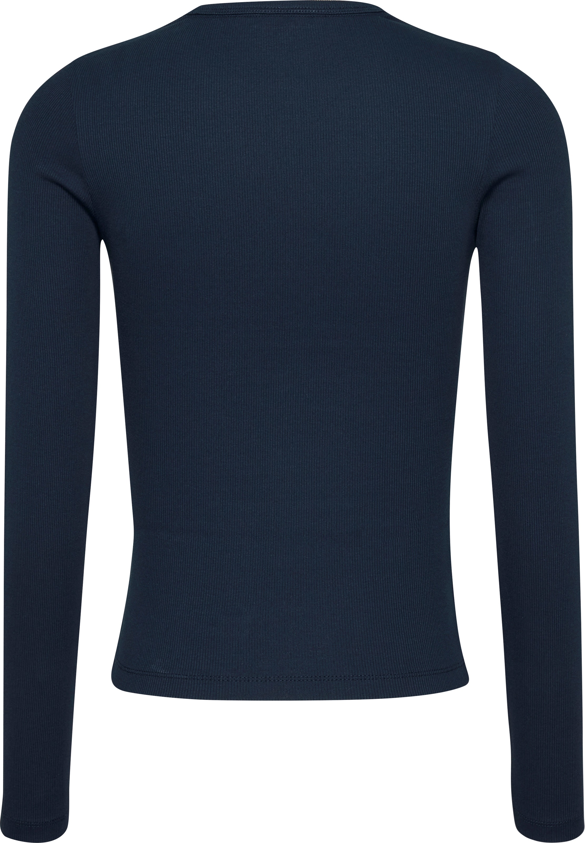 Tommy Jeans T-shirt à manches longues »TJW SLIM ESSENTIAL RIB LS« avec broderie du logo