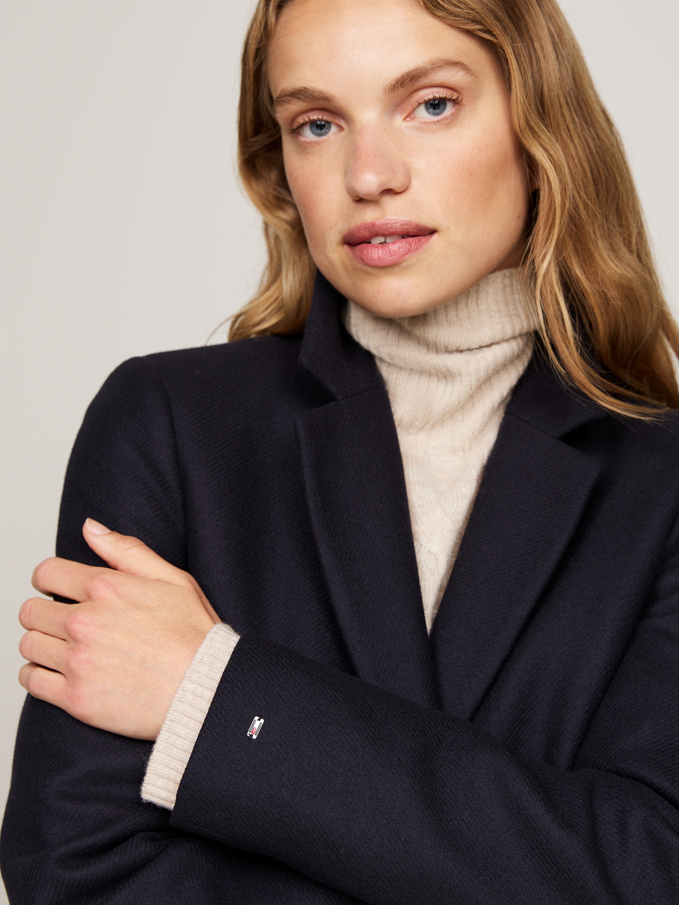 Tommy Hilfiger Langmantel, mit Logoprägung