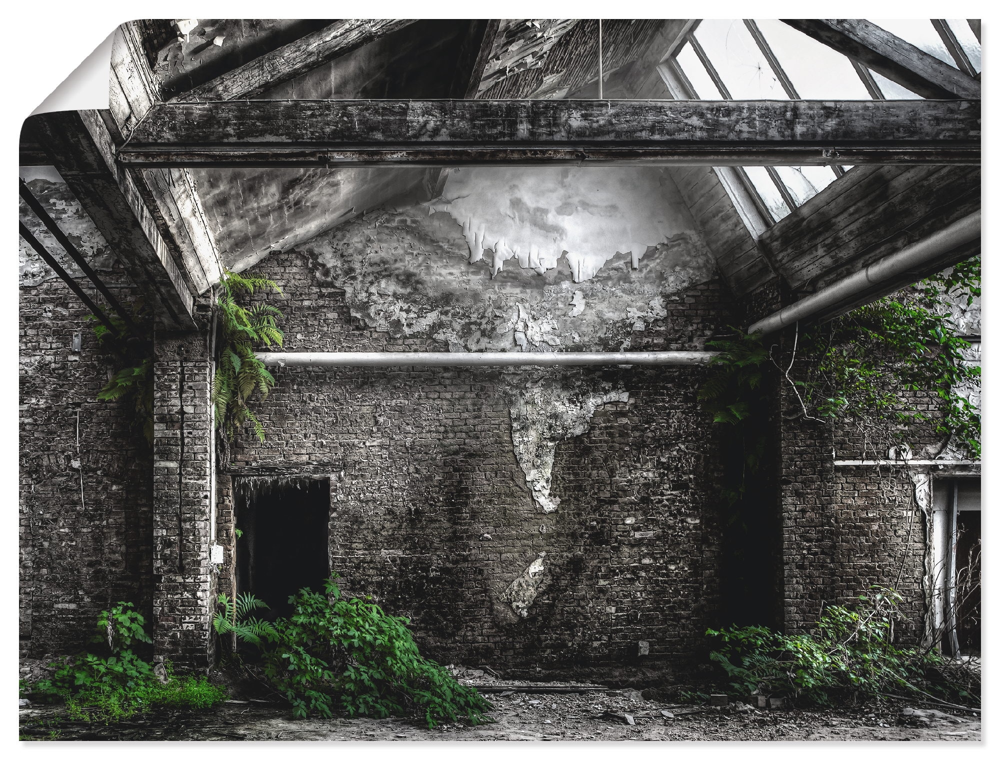 Image of Artland Poster "Lost Place - alte Fabrik" Architektonische Elemente 1 Stk. tlg. ohne Rahmen