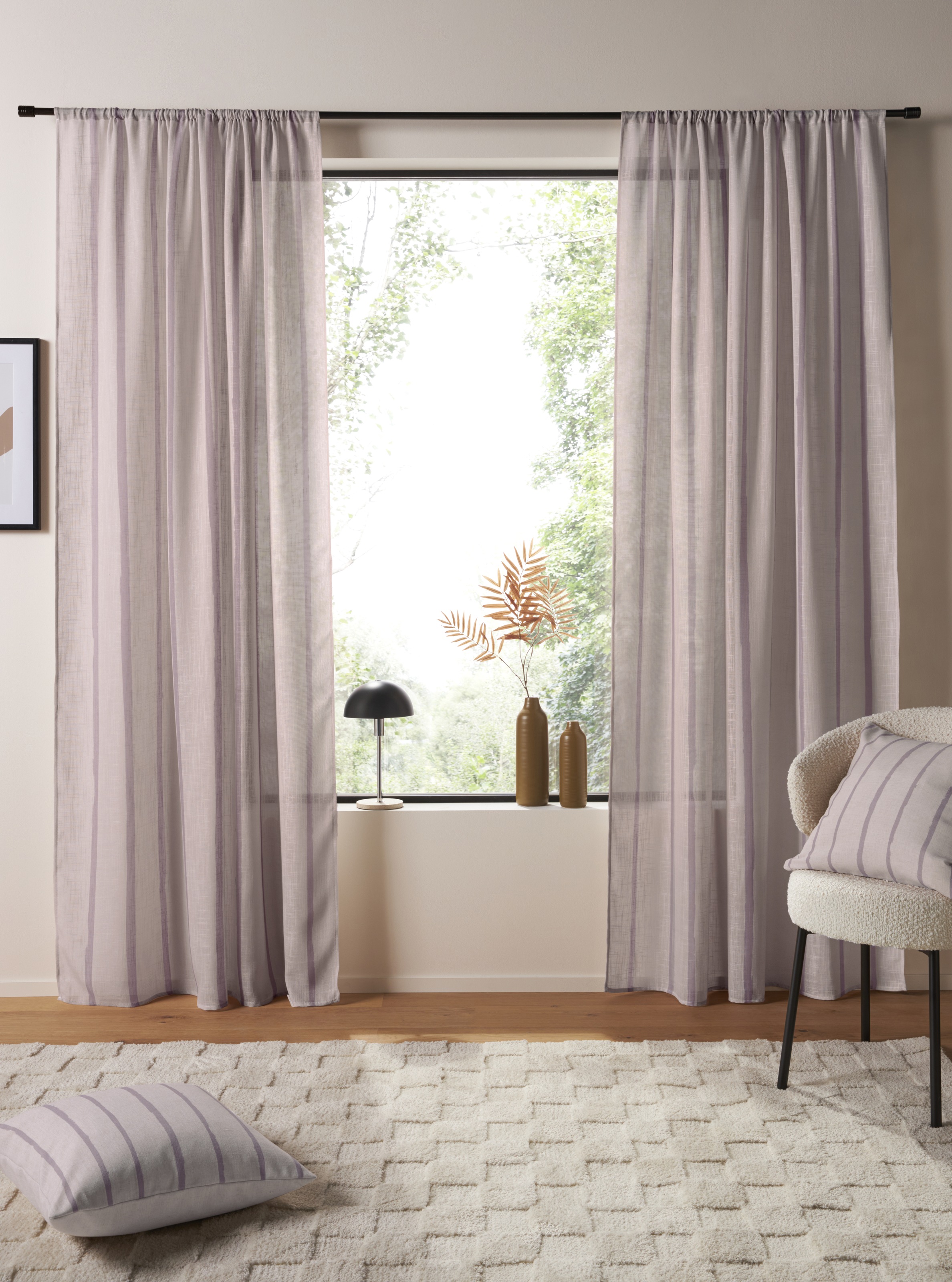 Image of LeGer Home by Lena Gercke Gardine "Zayla" Stangendurchzug 1 Stk. tlg. Leinenoptik, Stangendurchzug, Pflegeleicht, leichtes Material