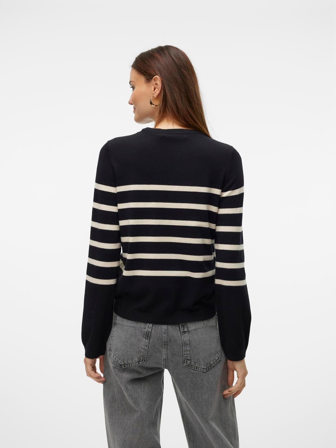 Vero Moda Pull à col rond »VMSABA PLAIN LS O-NECK PULLOVER GA NOOS«