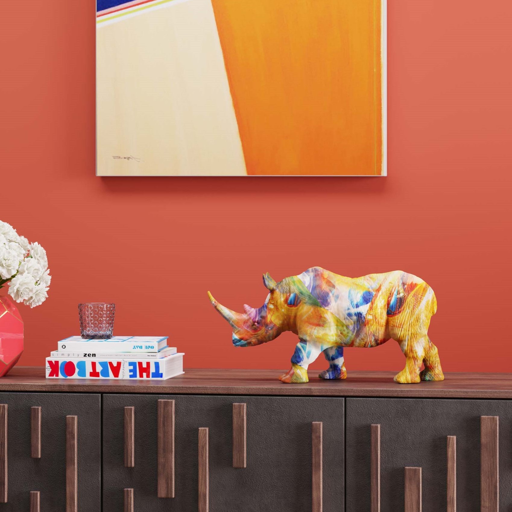 Kare Design Dekofigur »Deko Figur Colored Rhino 17cm«