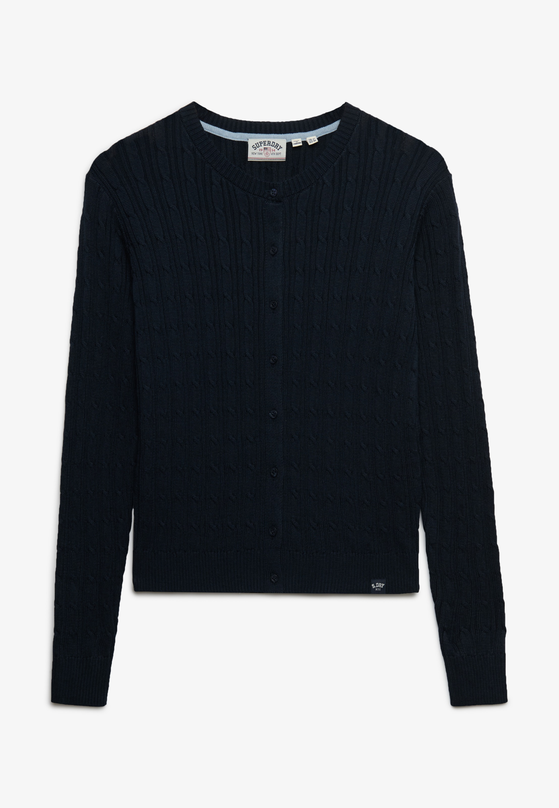 Superdry Strickjacke »SLOUCHY CABLE CARDIGAN« Baumwollmischung
