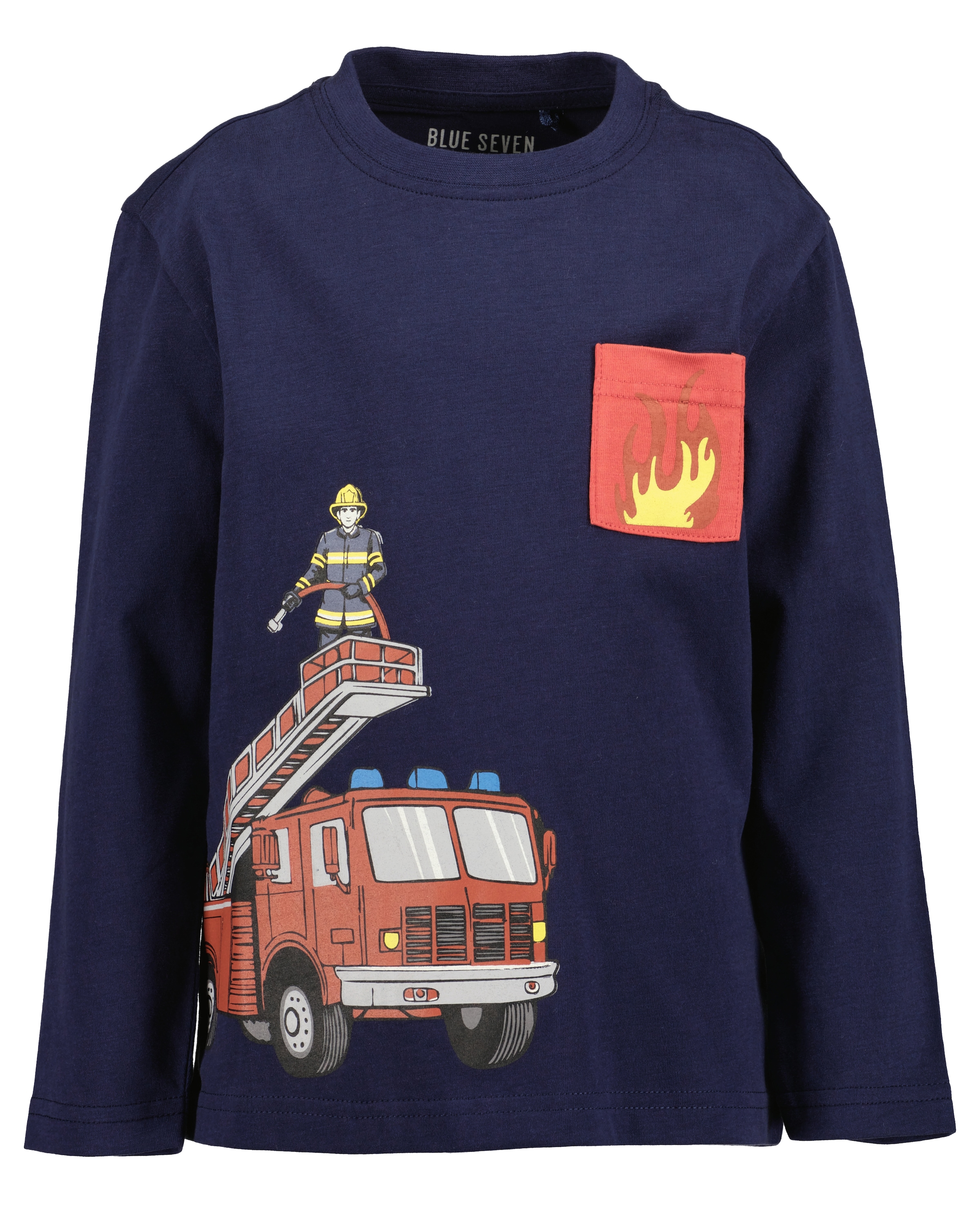 Blue Seven T-shirt à manches longues Paquet, 2 Coton, avec poche appliquée et application mobile