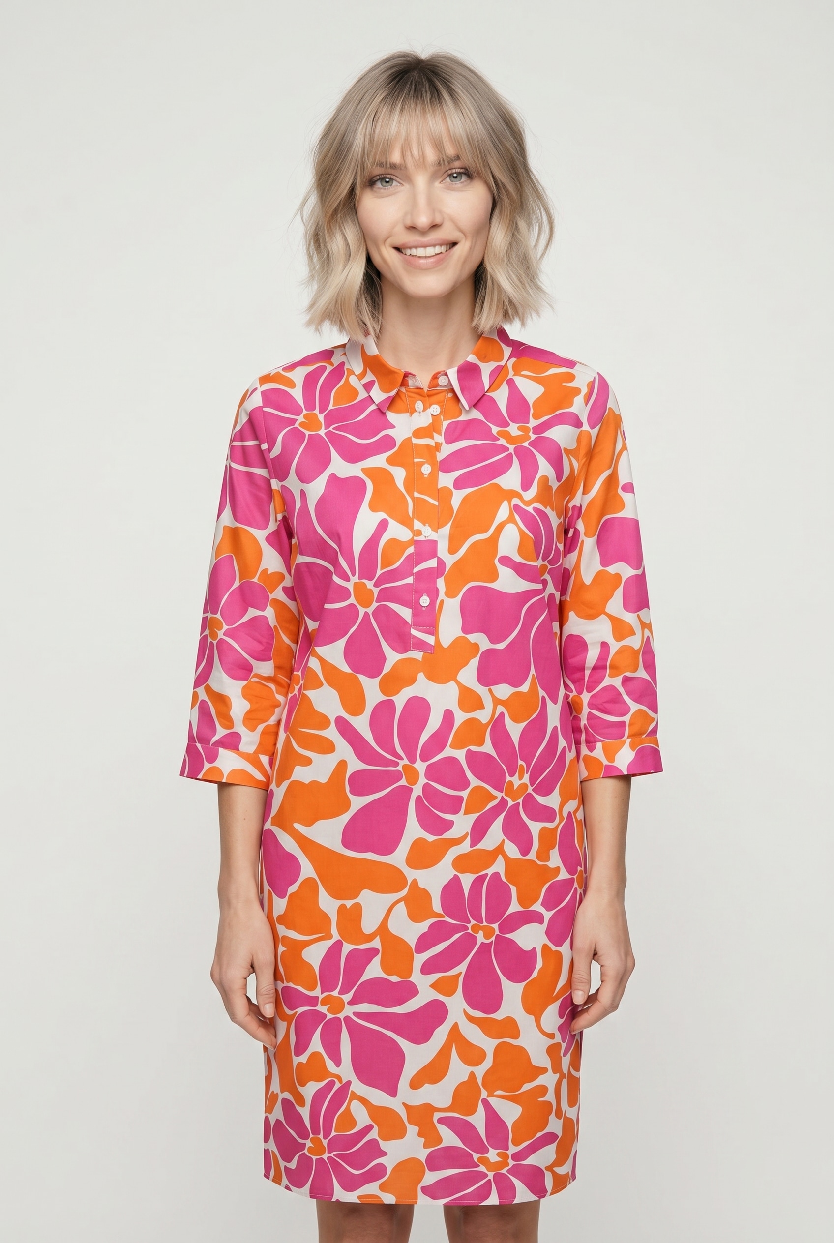 Image of Smith & Soul Hemdblusenkleid Eingrifftaschen mit floralem Allover-Print