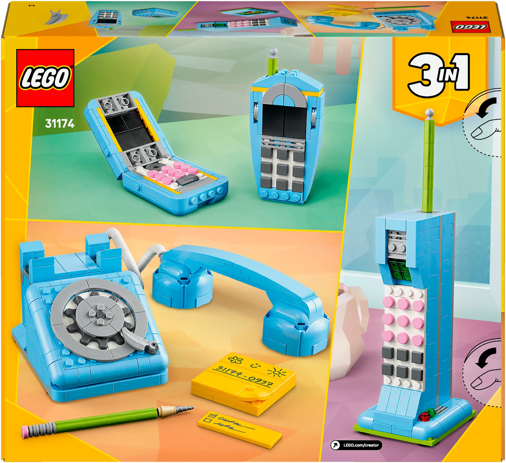 LEGO® Konstruktionsspielsteine »Retro-Telefon (31174), LEGO LEGO Creator« Made in Europe
